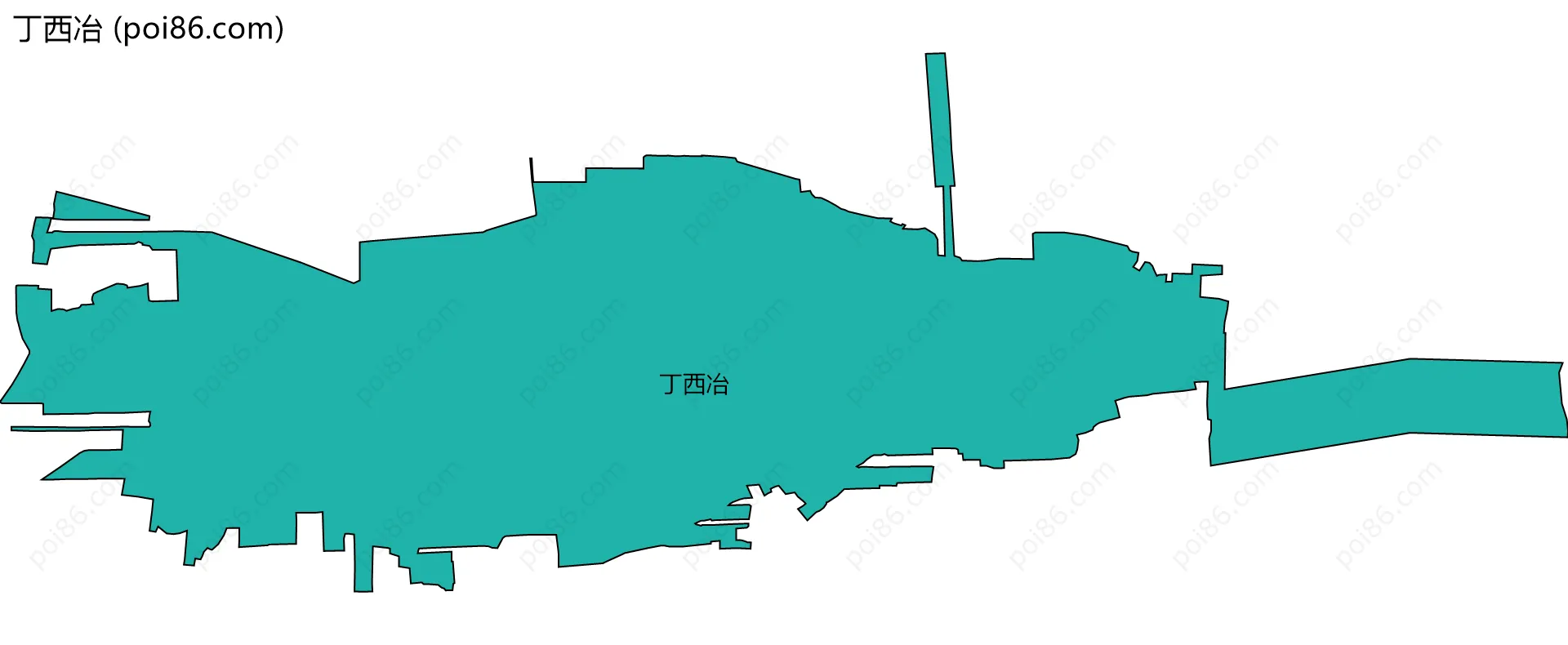 丁西冶边界地图