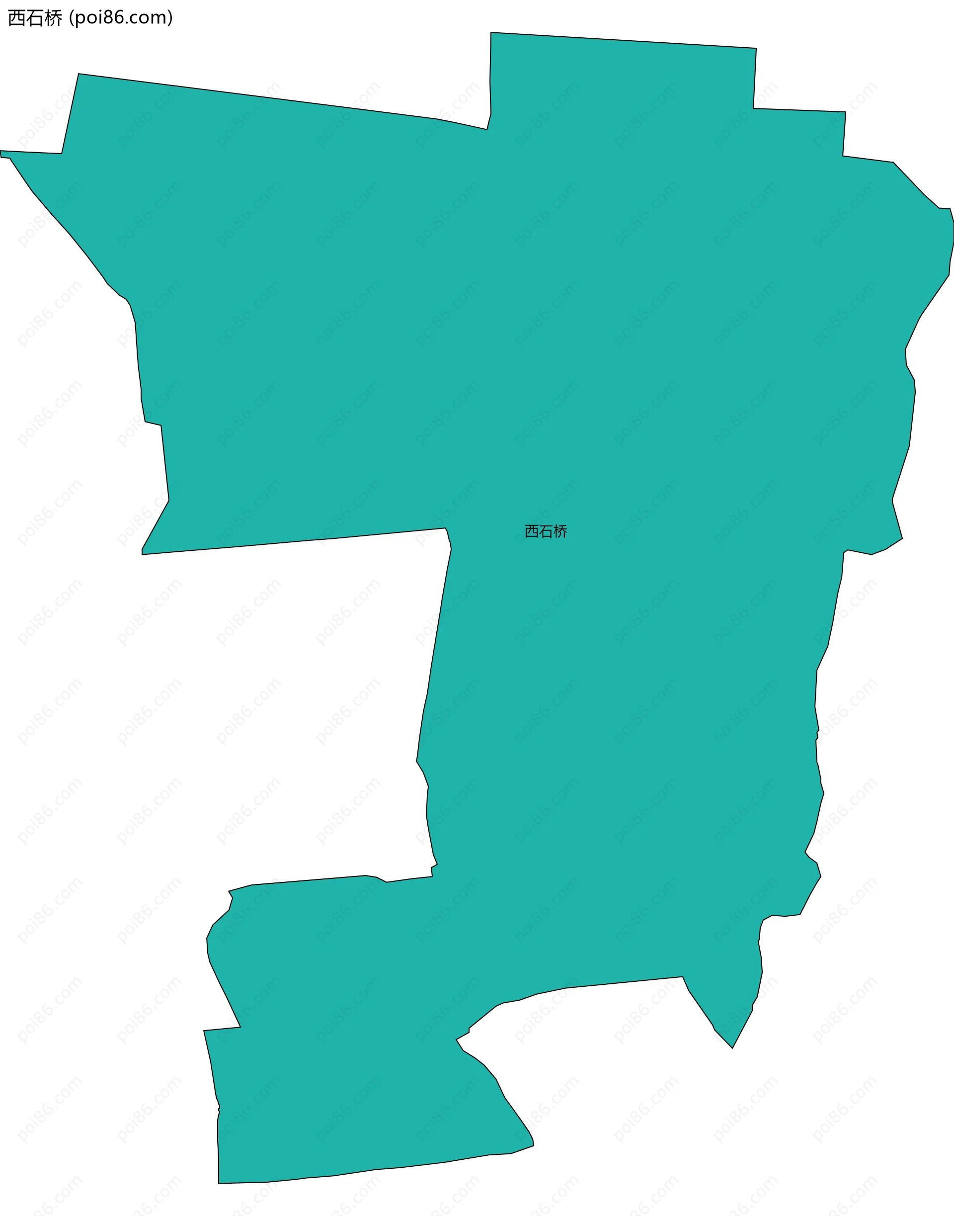 西石桥边界地图