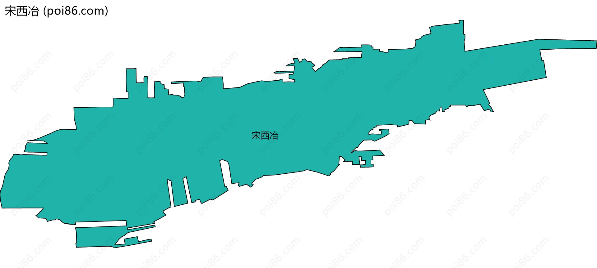 宋西冶边界地图