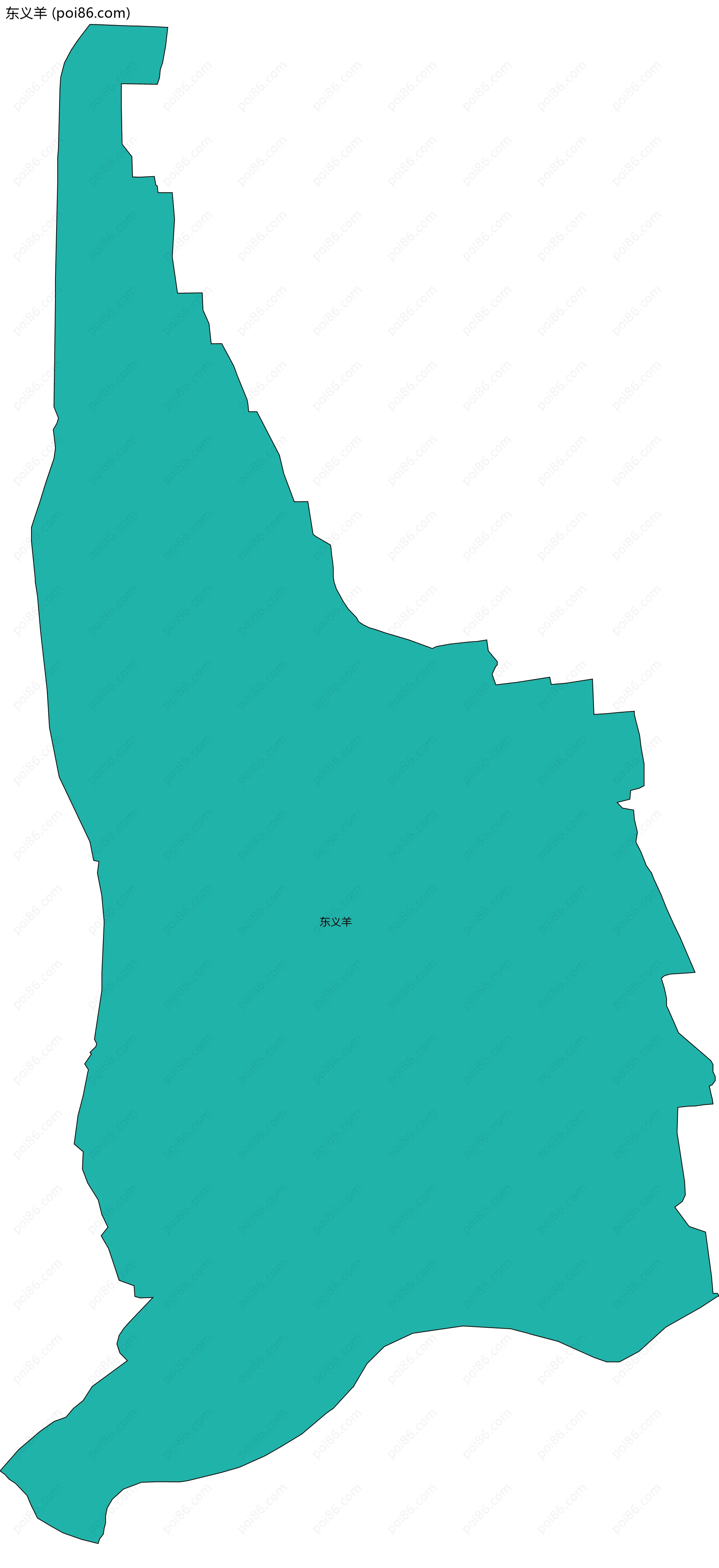 东义羊边界地图