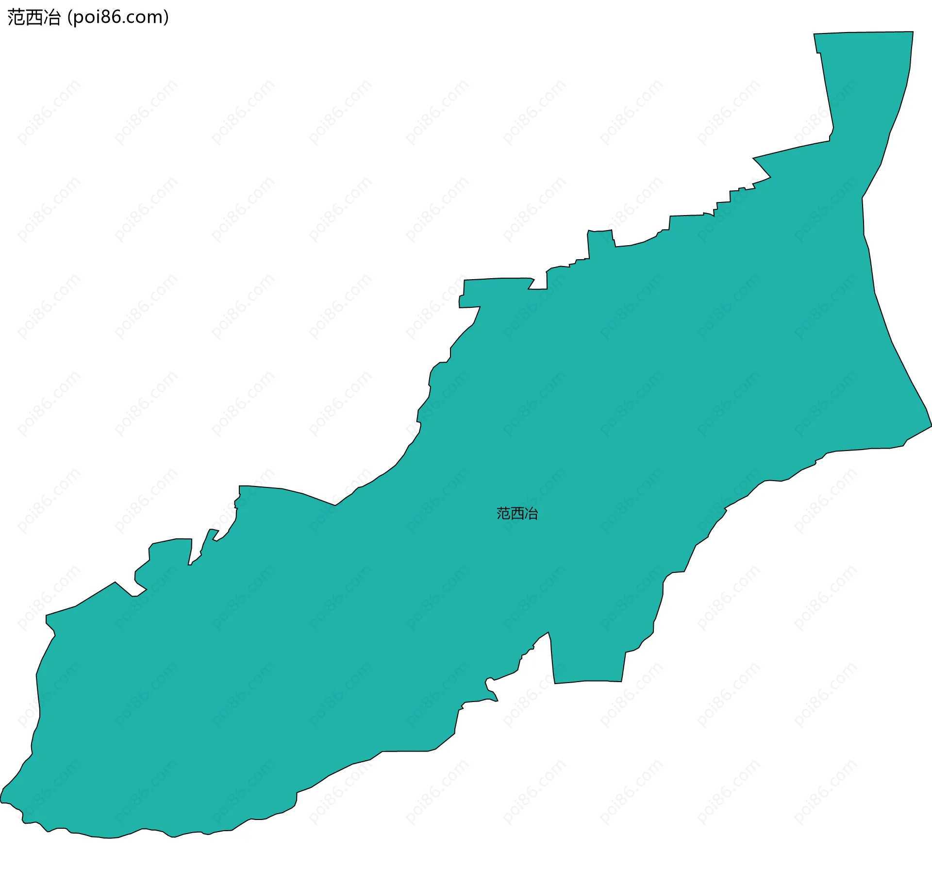 范西冶边界地图