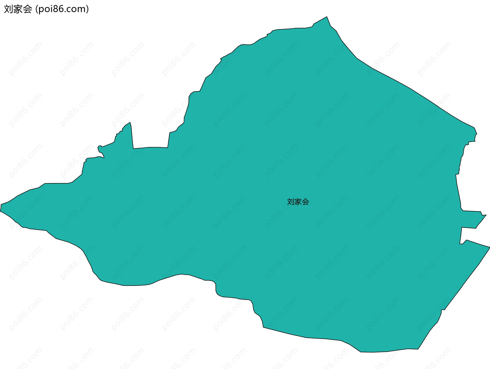 刘家会边界地图