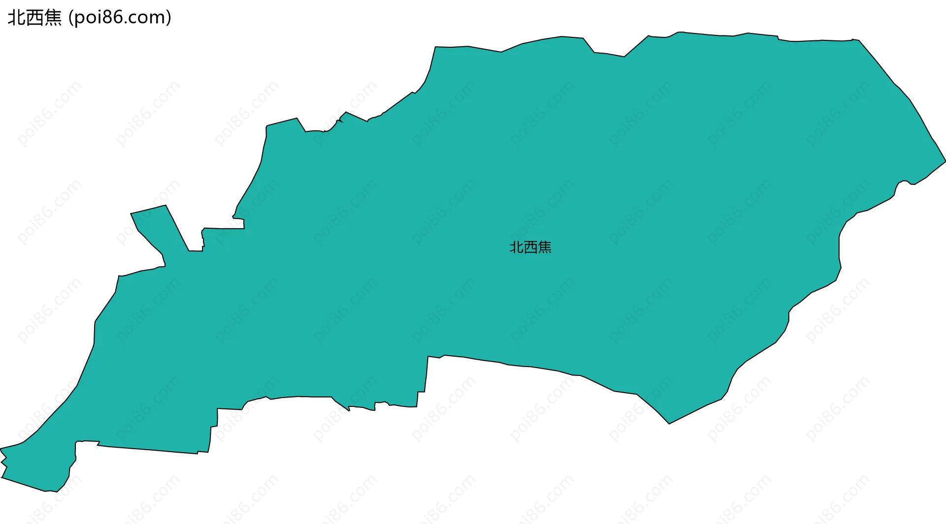 北西焦边界地图