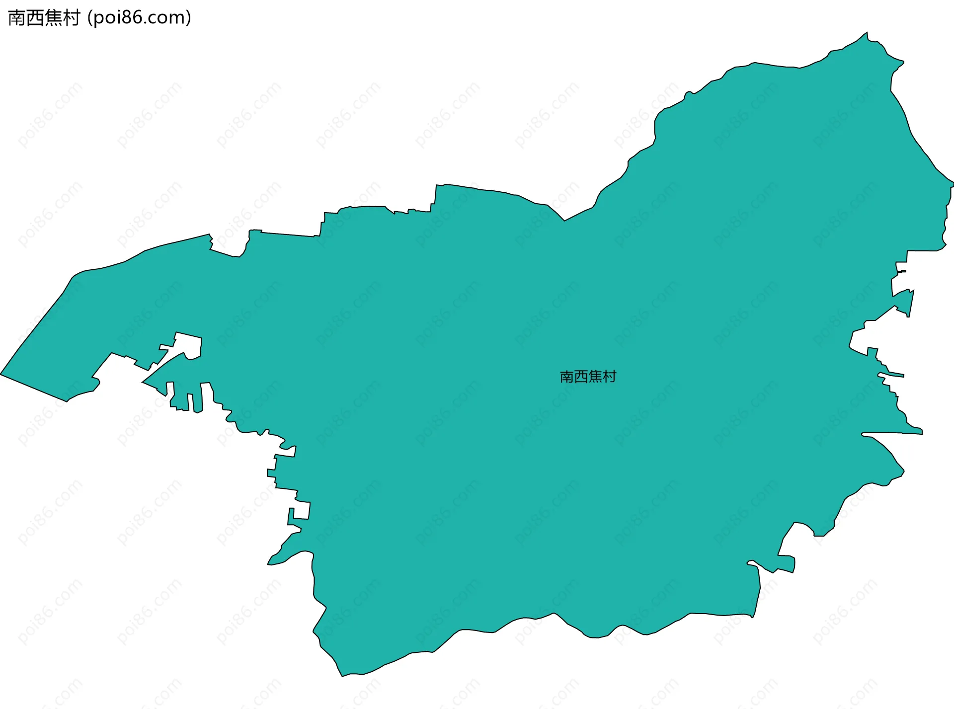 南西焦村边界地图