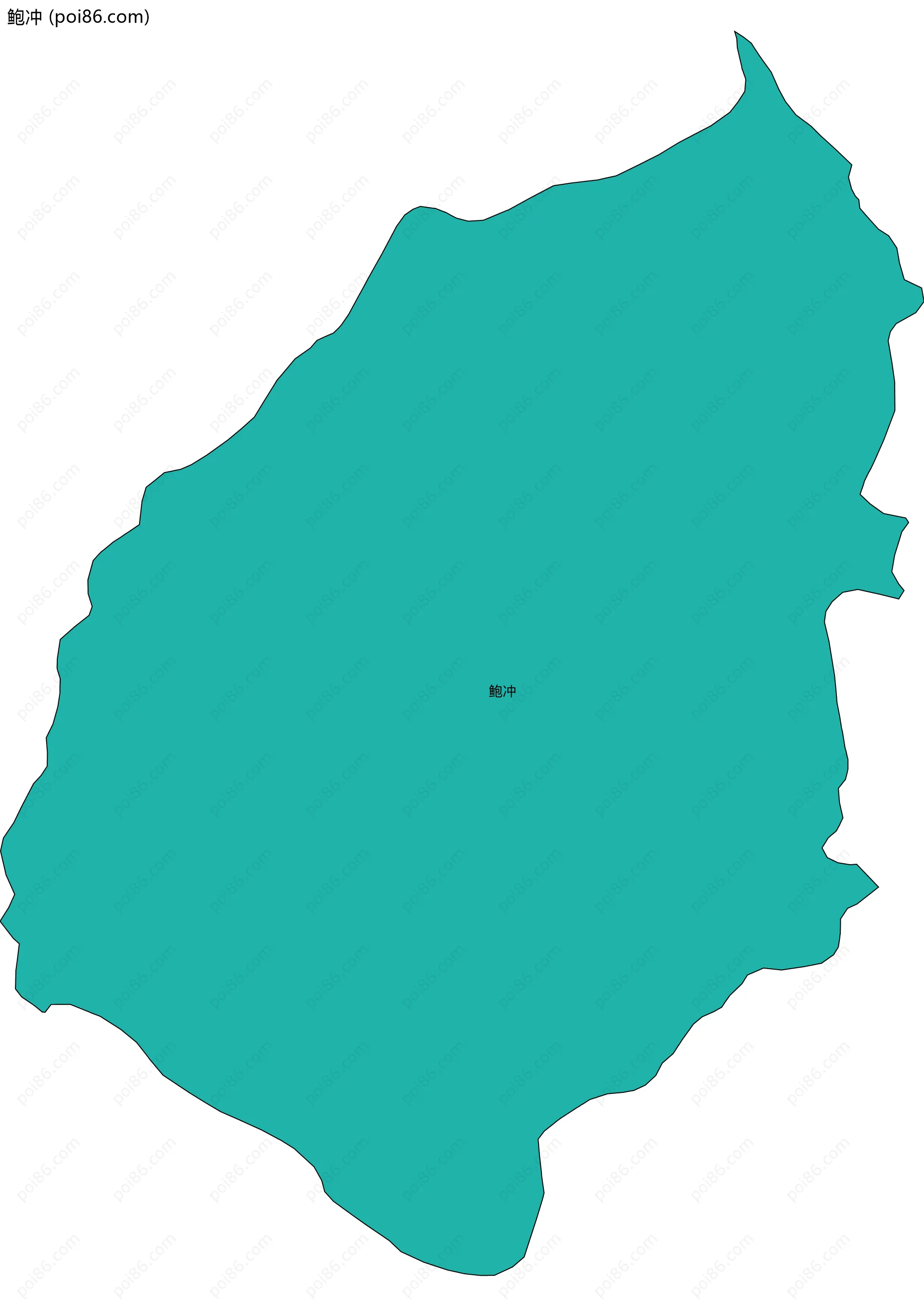 鲍冲边界地图