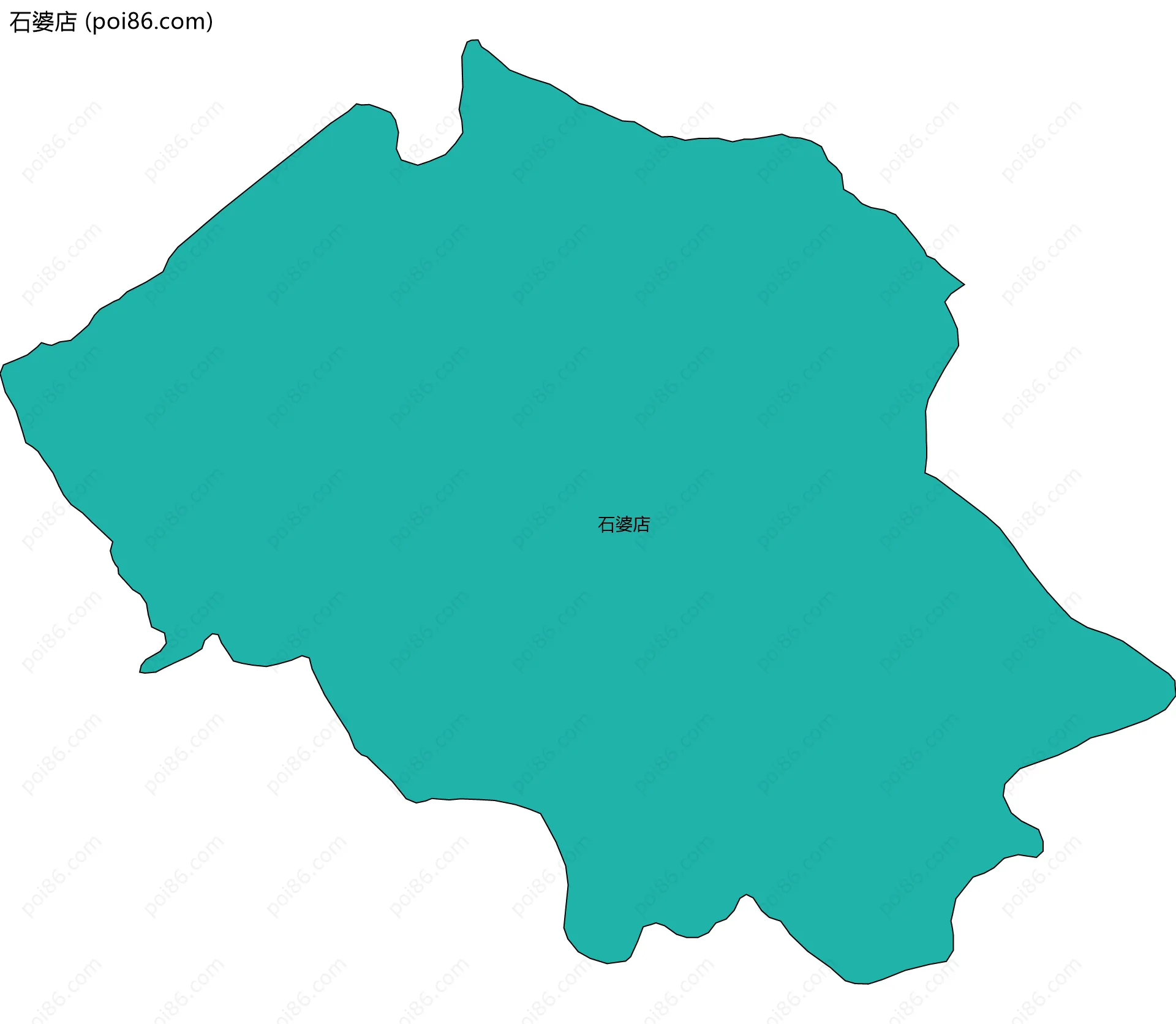 石婆店边界地图