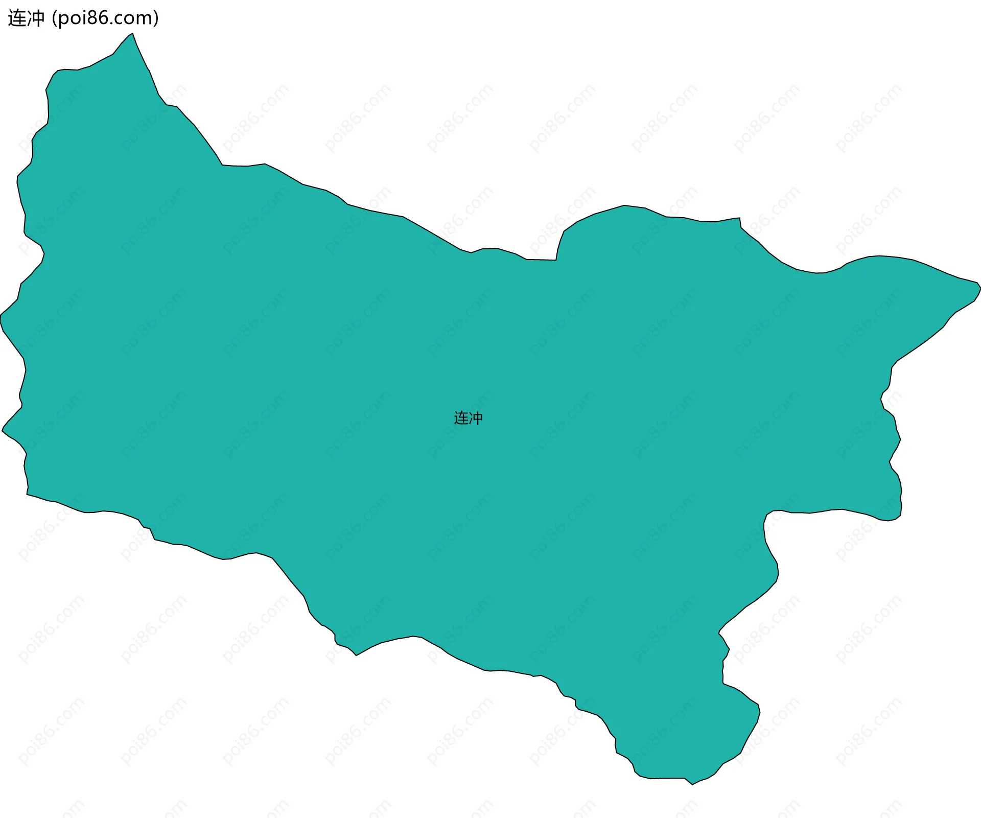 连冲边界地图