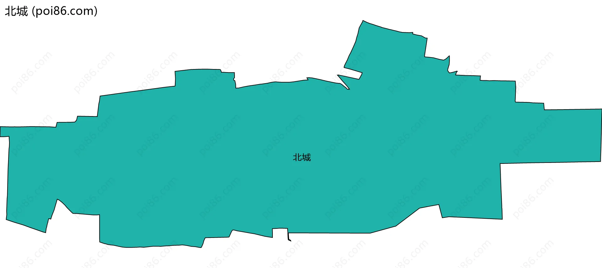 北城边界地图