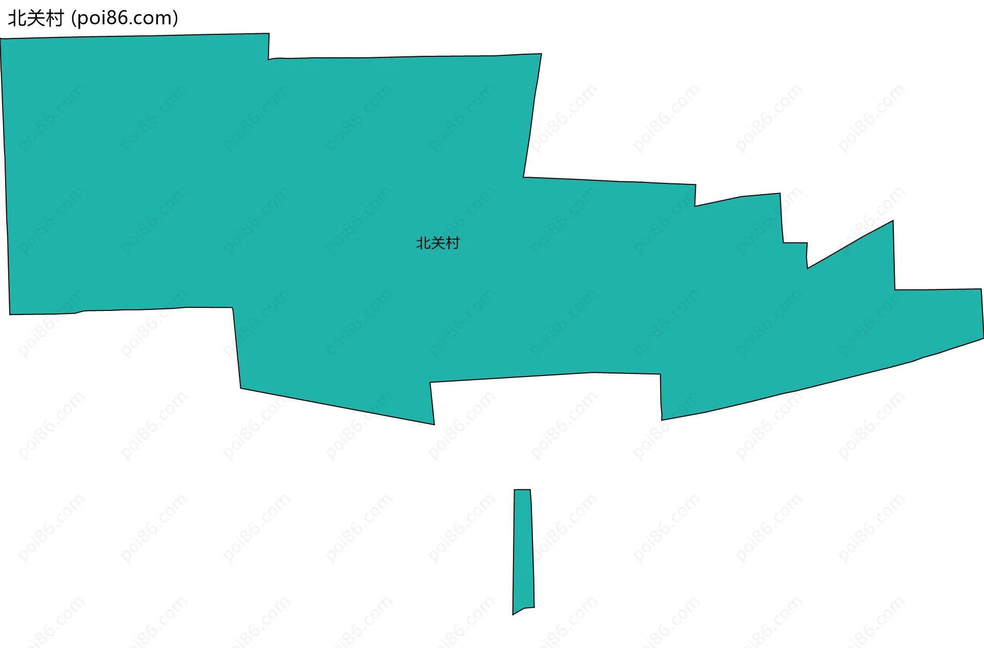 北关村边界地图