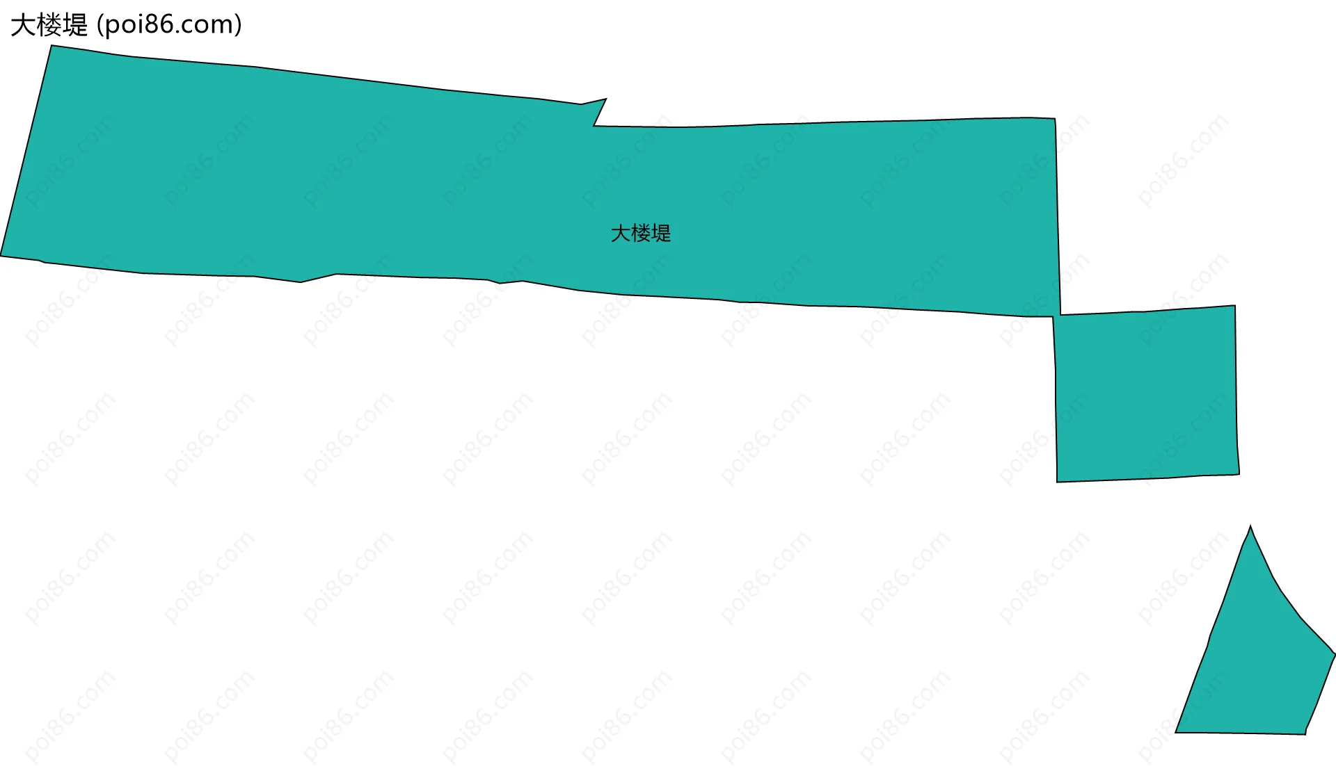 大楼堤边界地图
