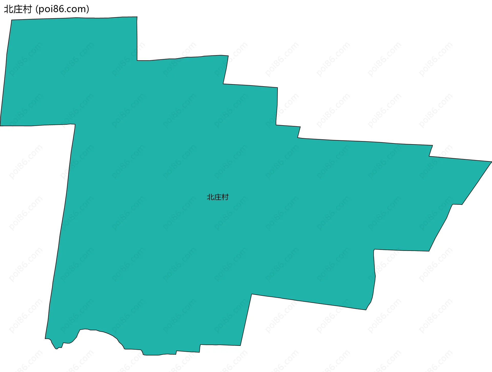 北庄村边界地图