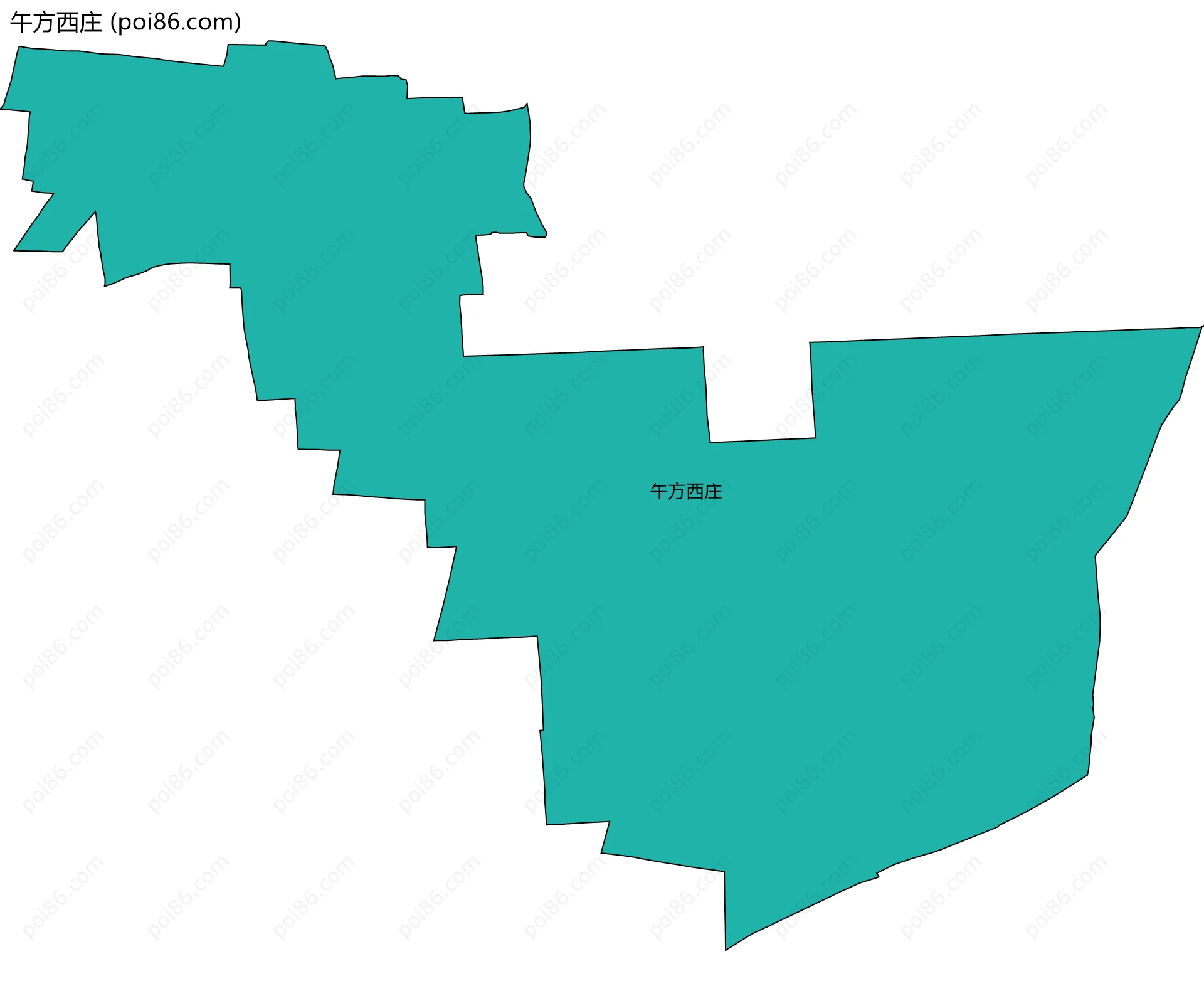 午方西庄边界地图