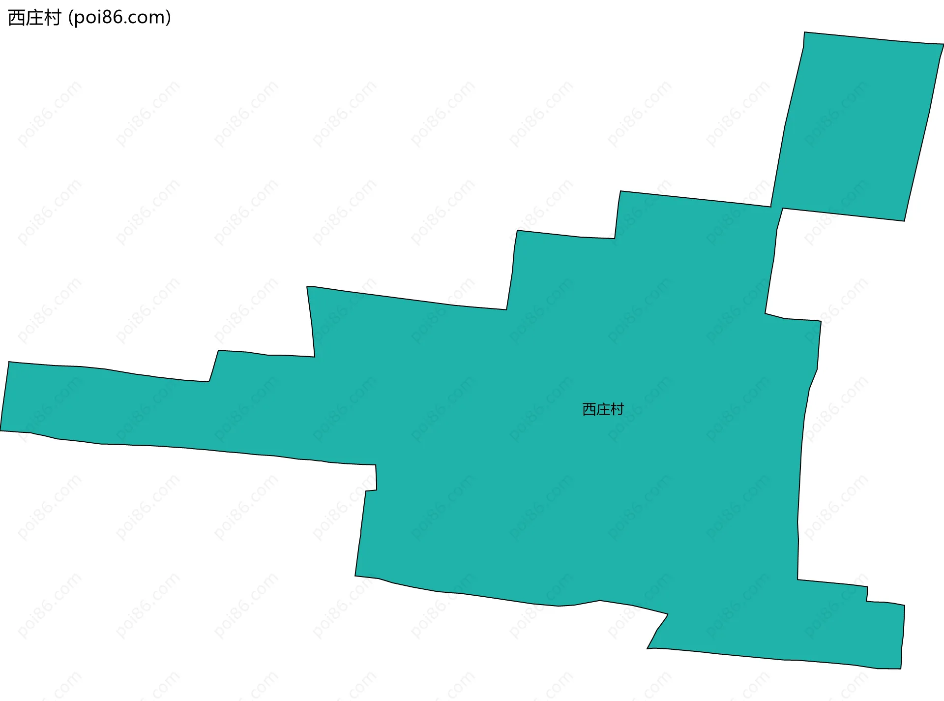 西庄村边界地图