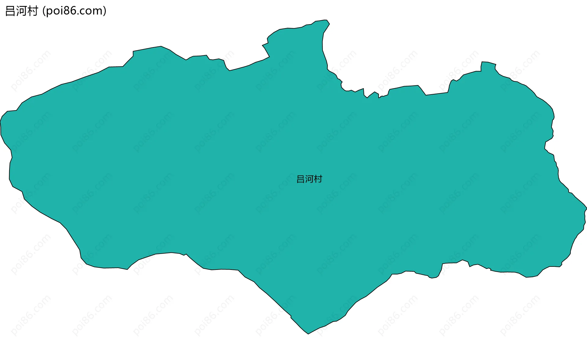 吕河村边界地图