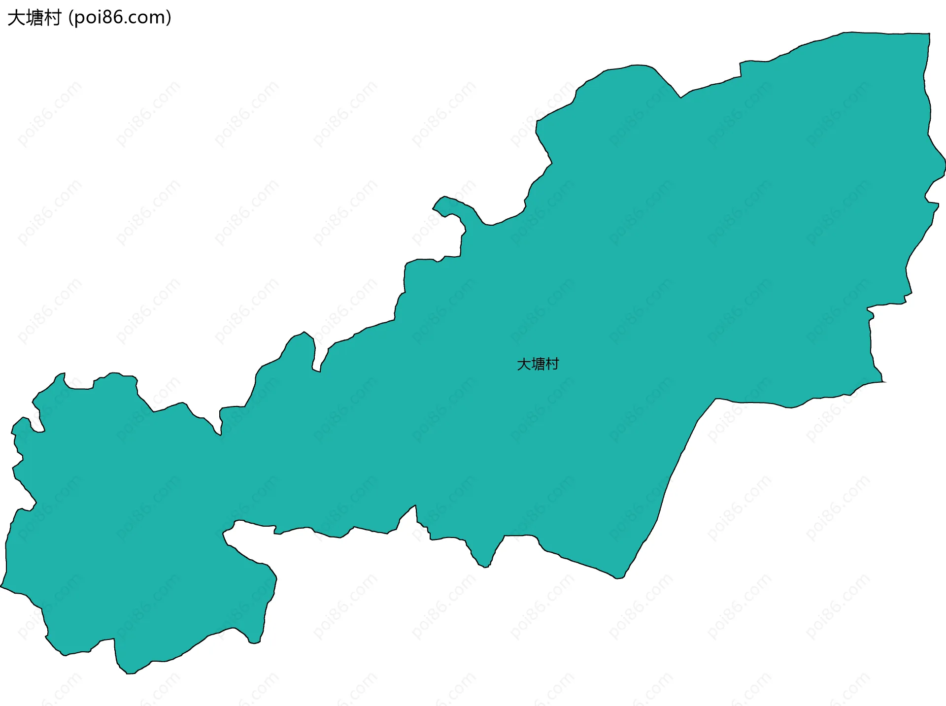 大塘村边界地图