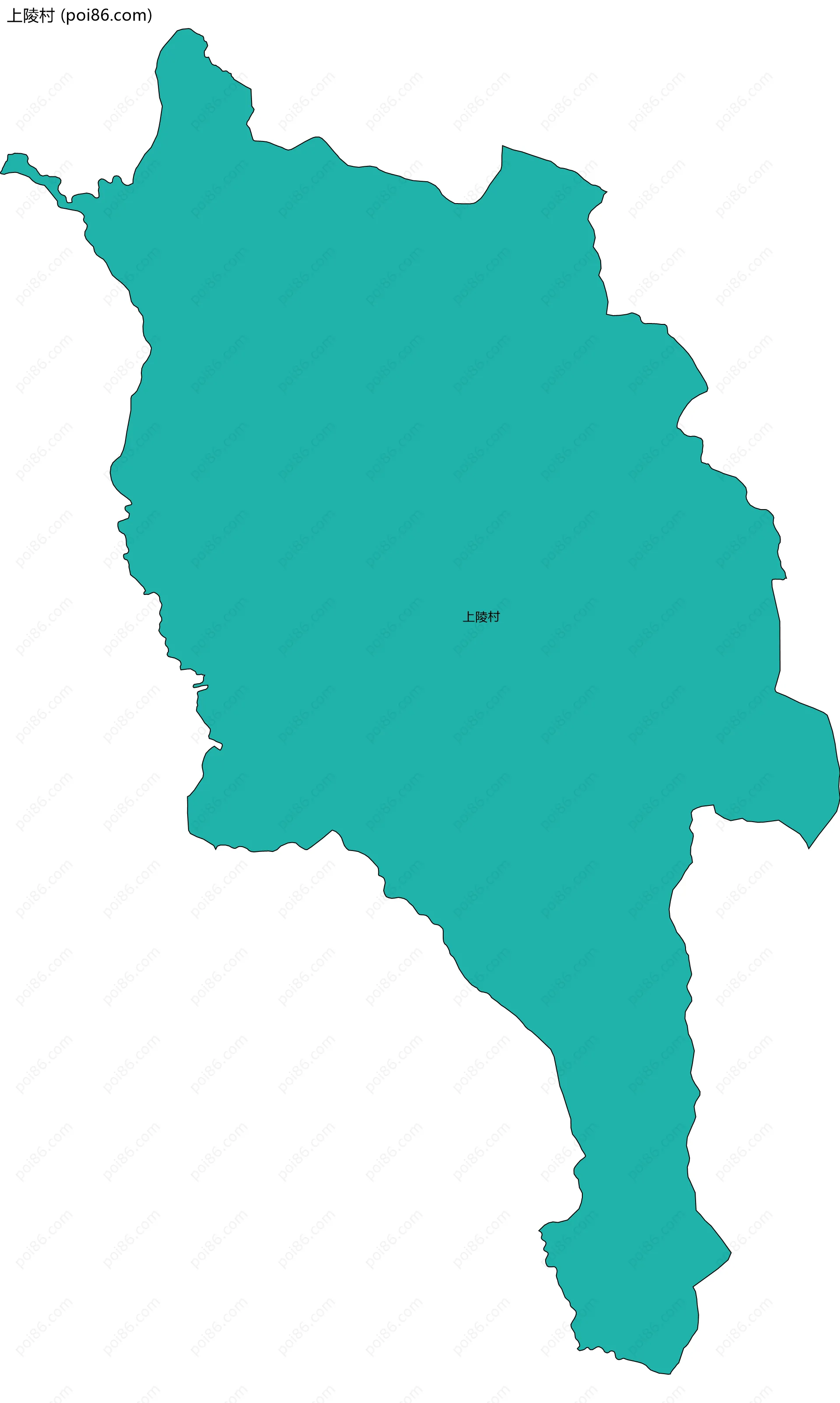 上陵村边界地图