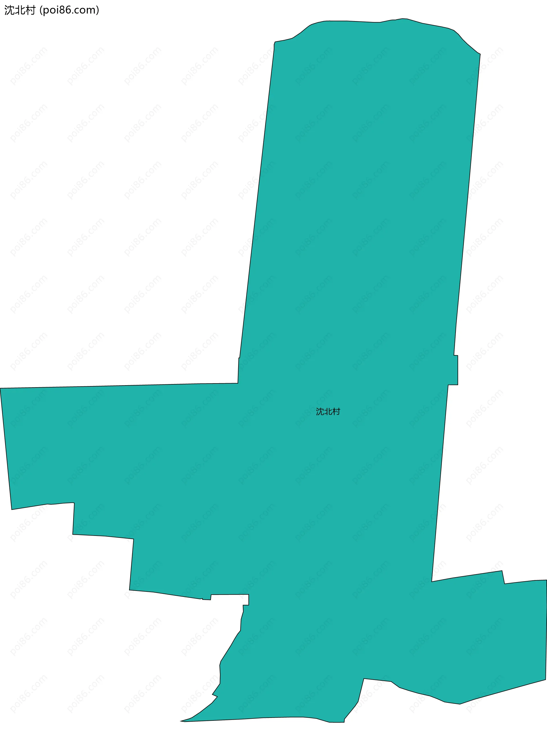 沈北村边界地图