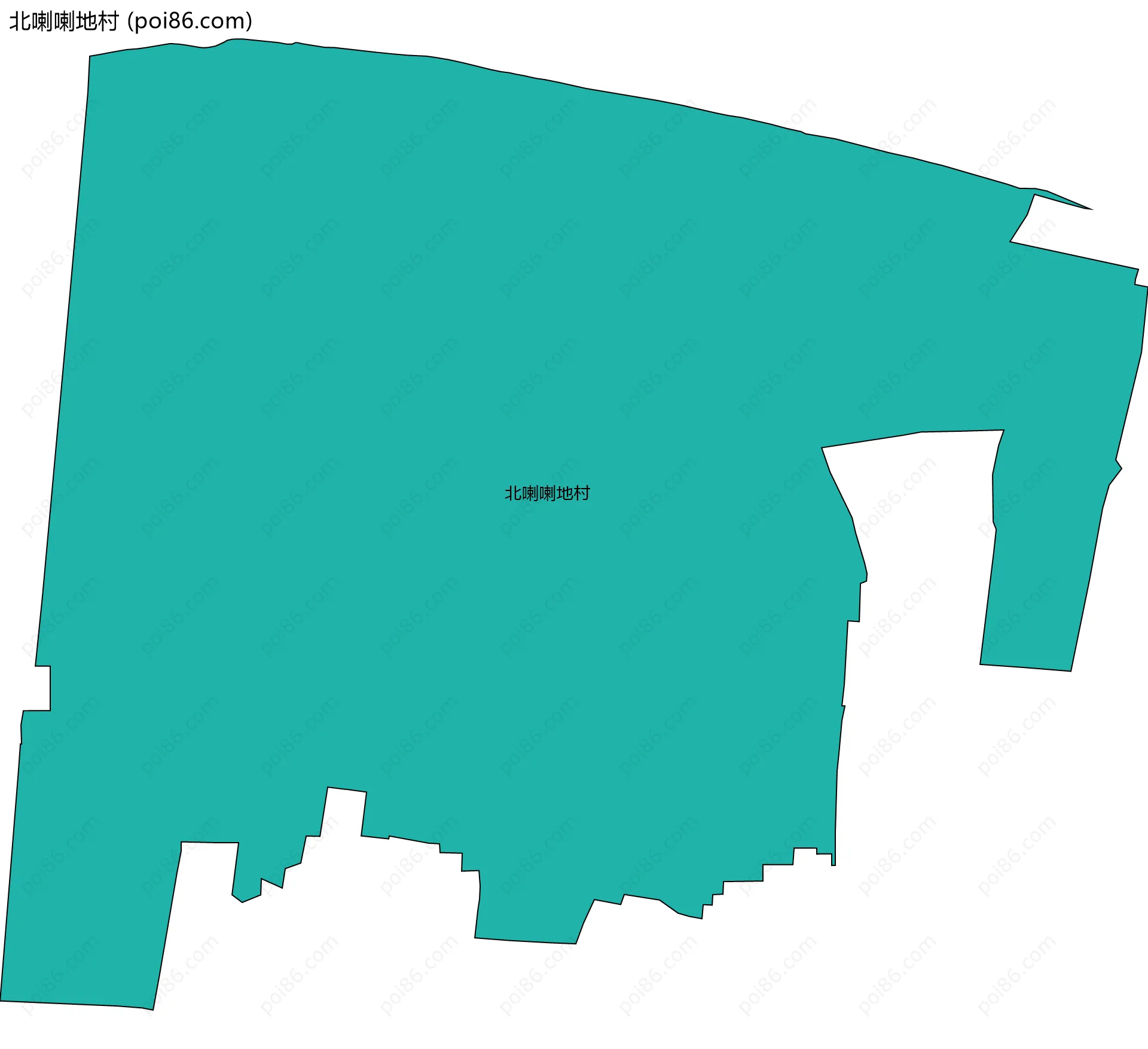 北喇喇地村边界地图