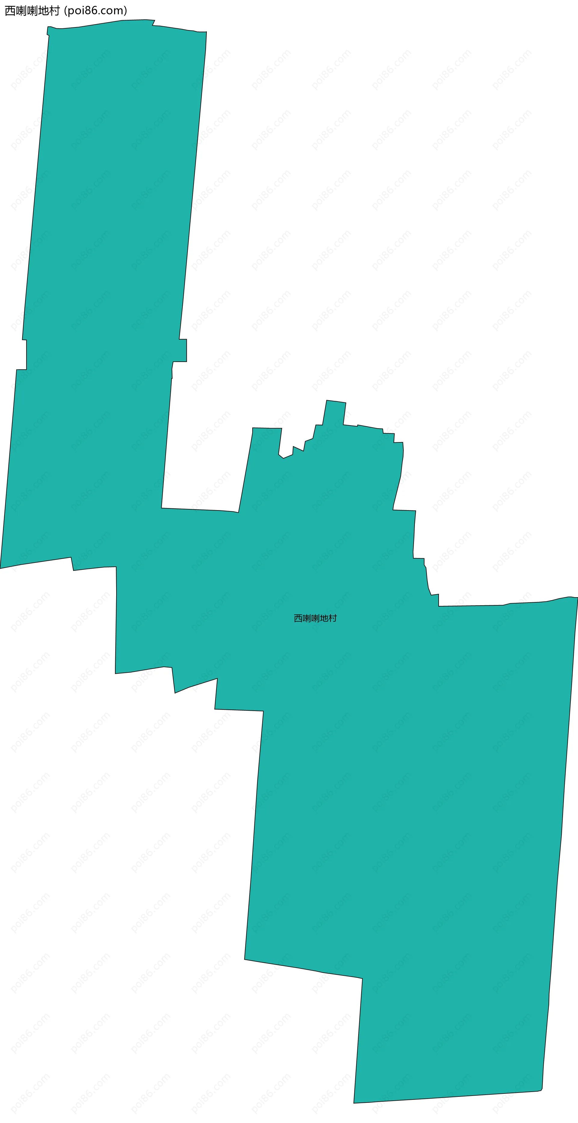 西喇喇地村边界地图