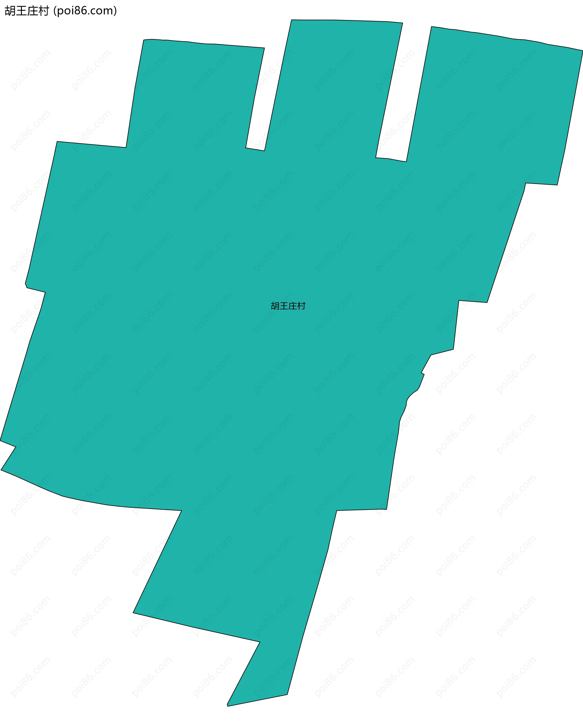 胡王庄村边界地图