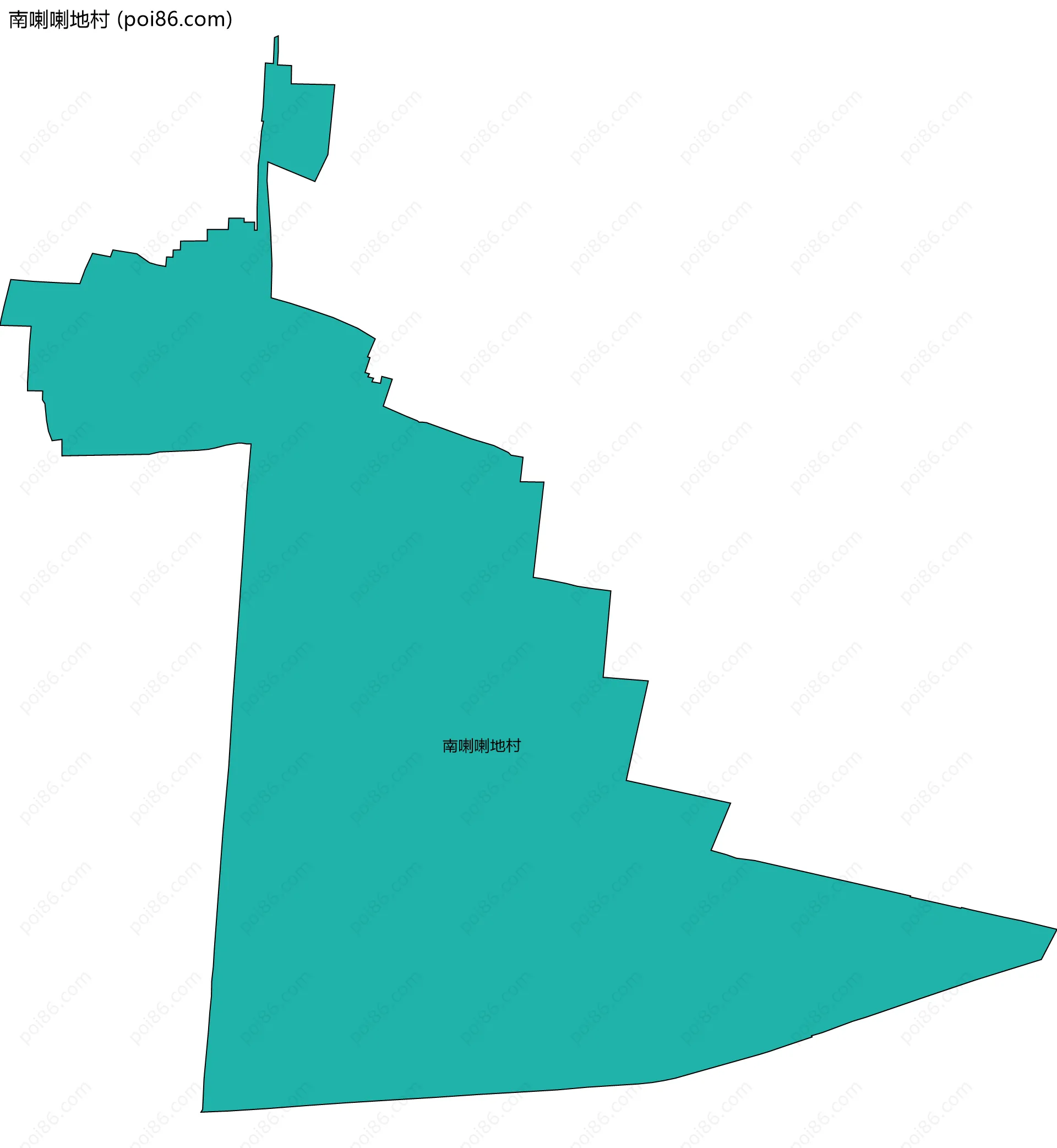 南喇喇地村边界地图