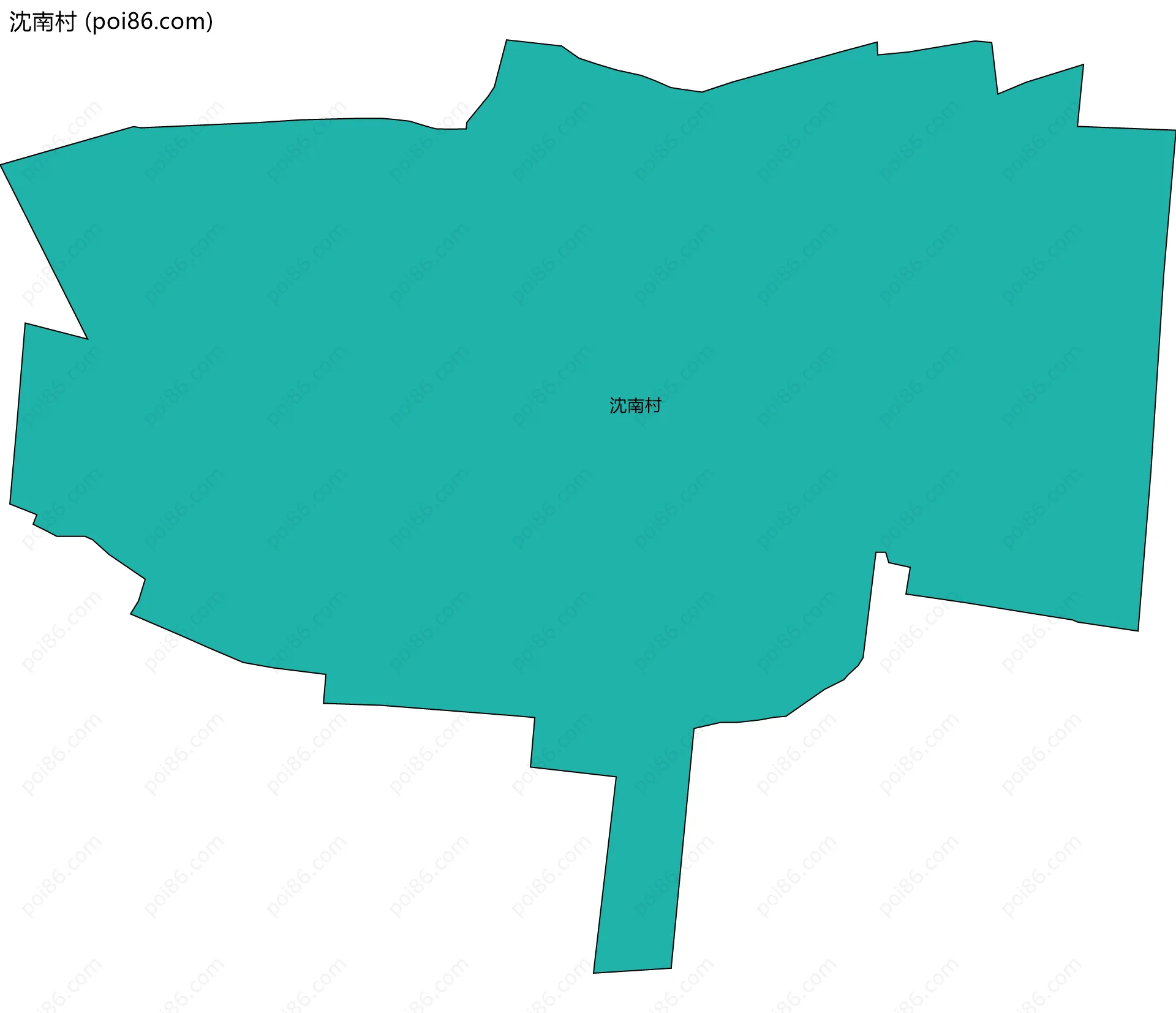 沈南村边界地图