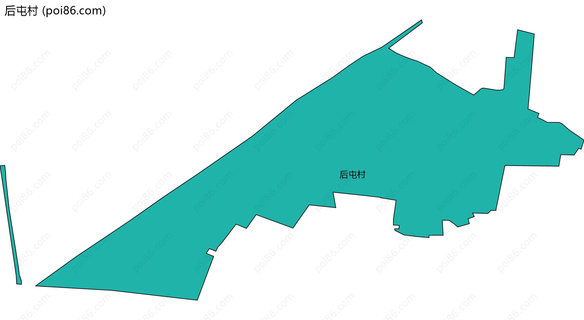后屯村边界地图