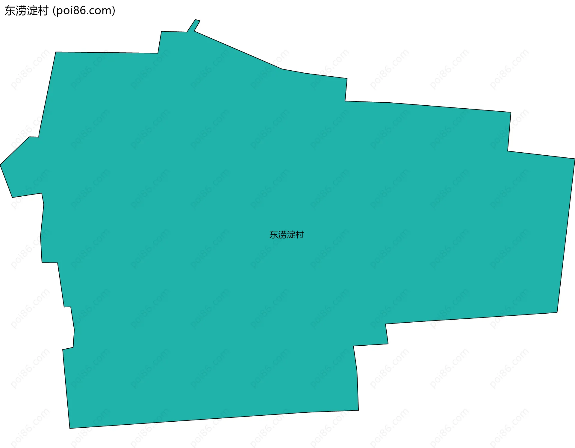 东涝淀村边界地图