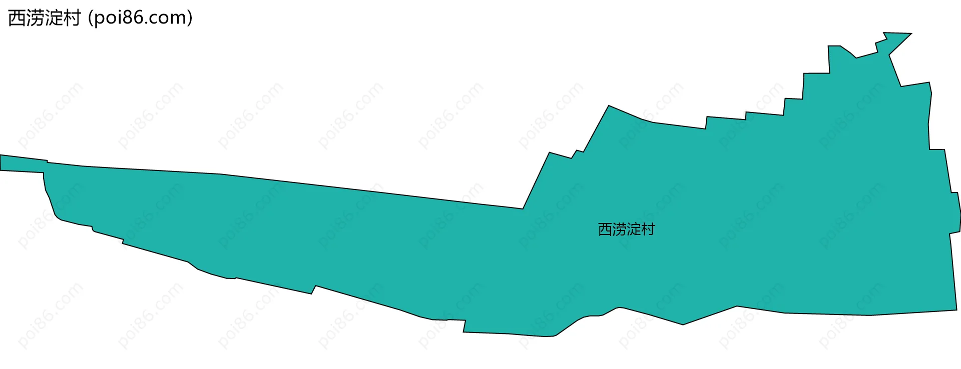 西涝淀村边界地图