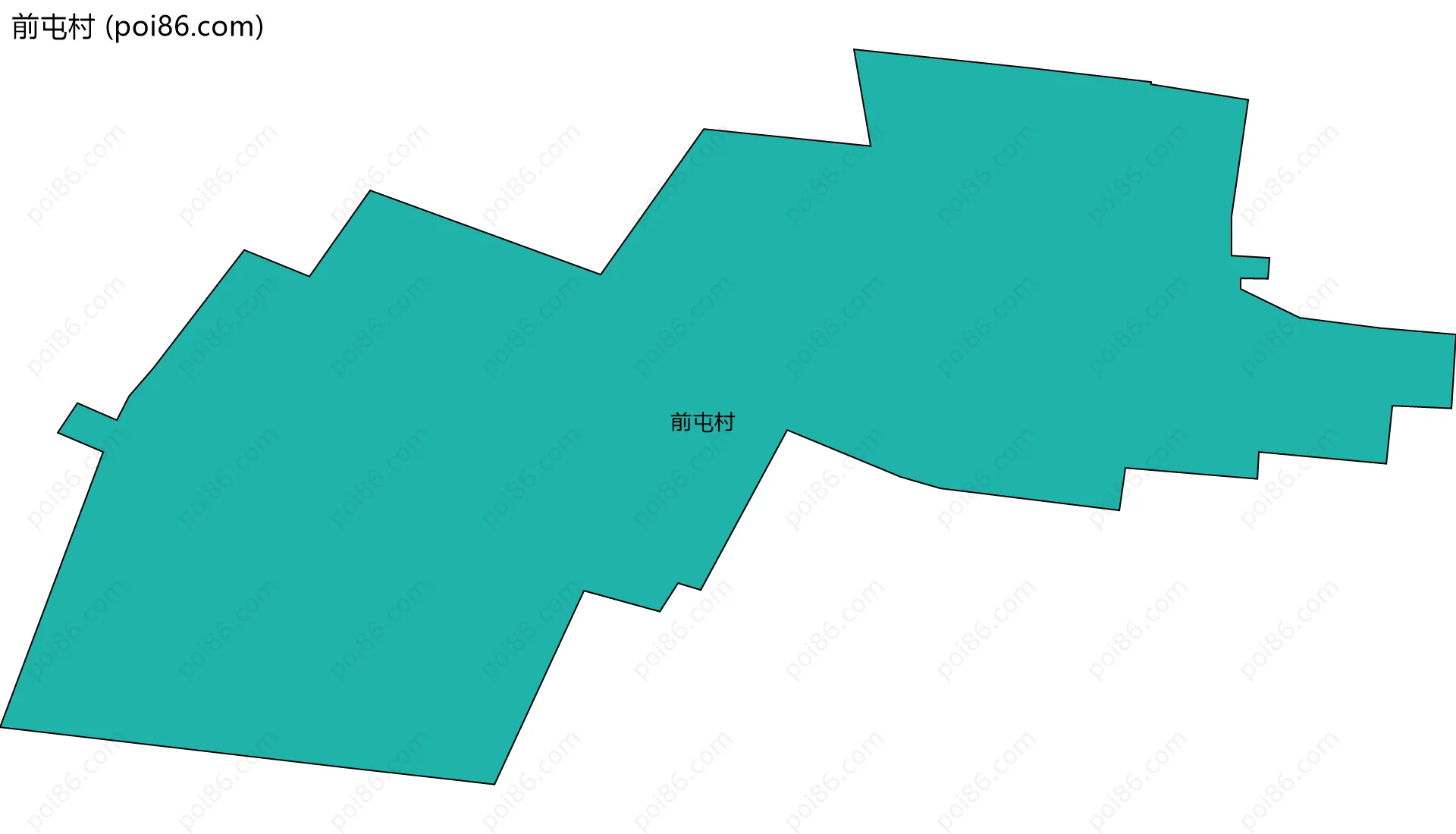 前屯村边界地图