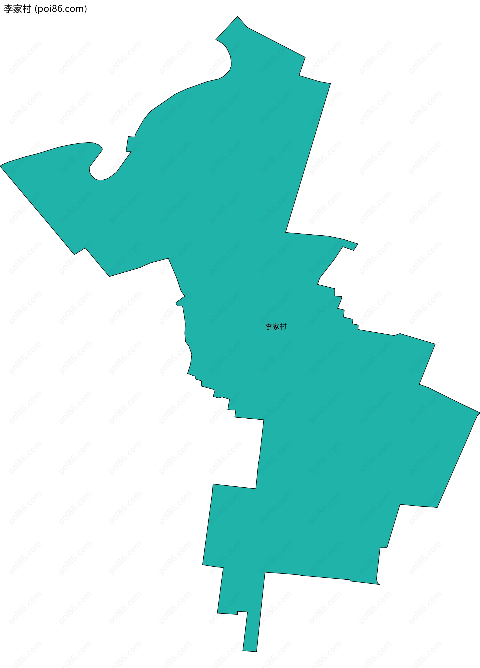李家村边界地图