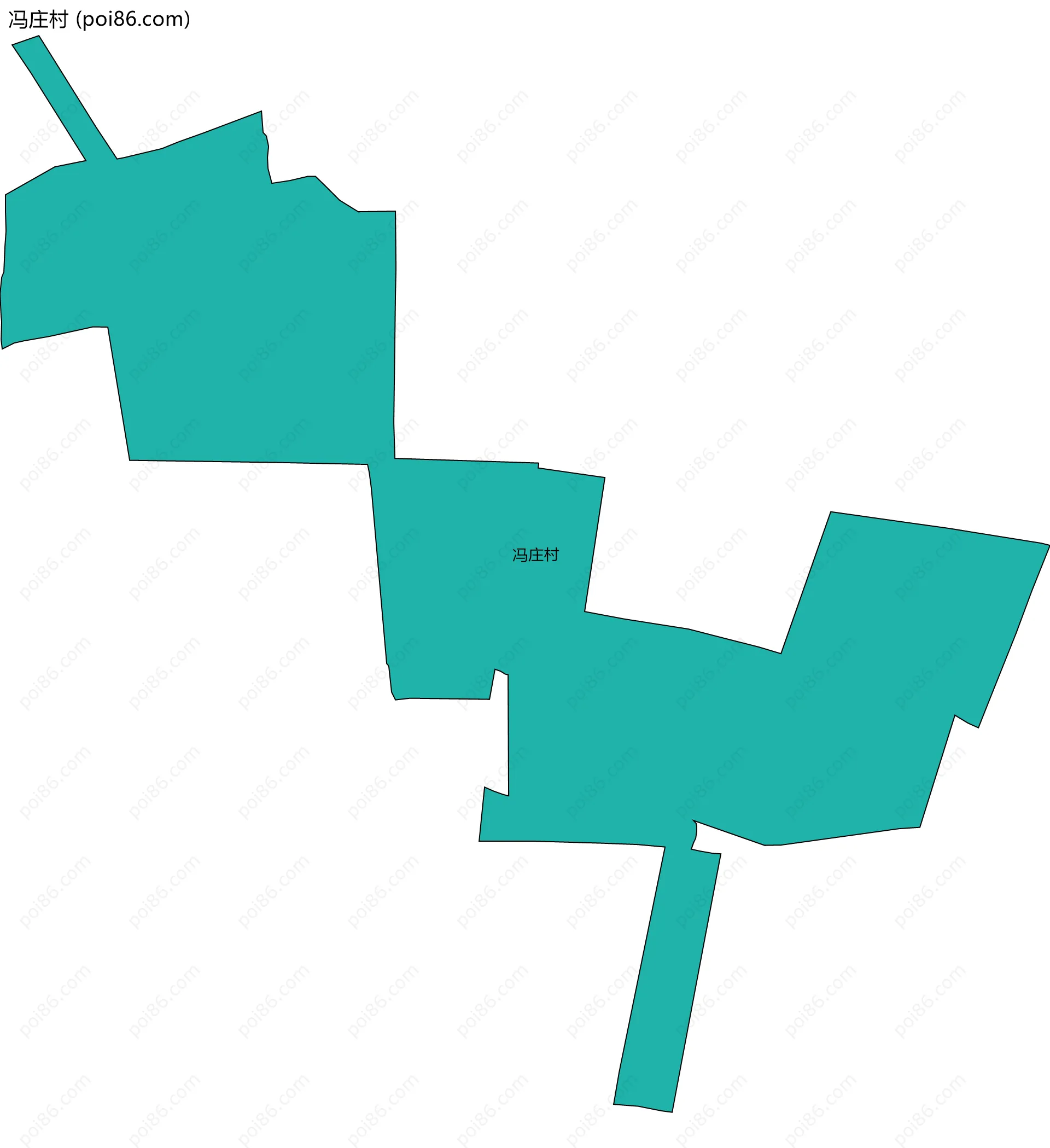 冯庄村边界地图