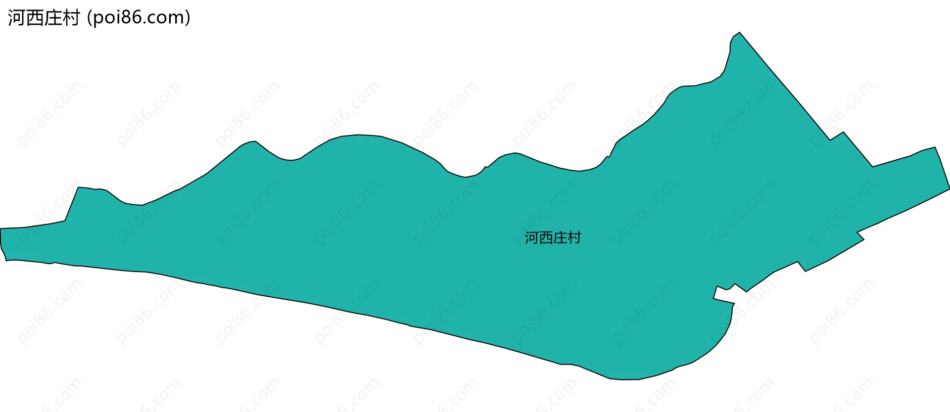 河西庄村边界地图