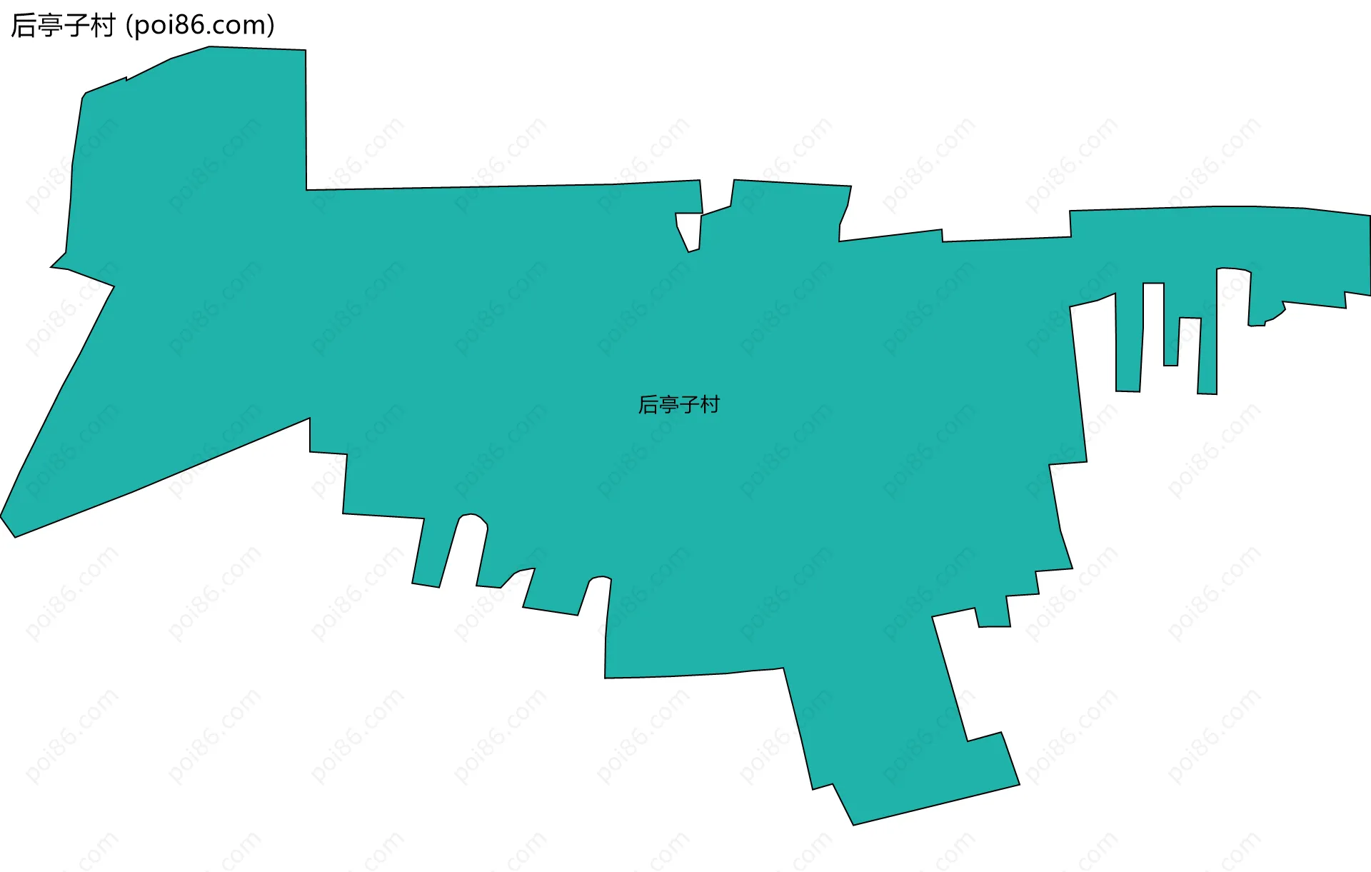 后亭子村边界地图