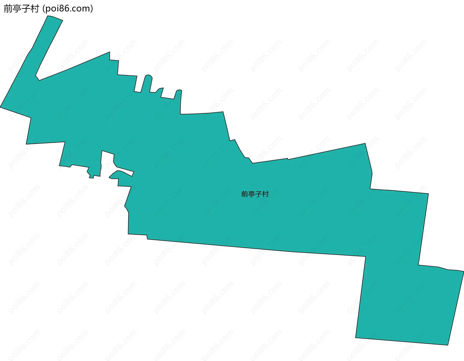 前亭子村边界地图