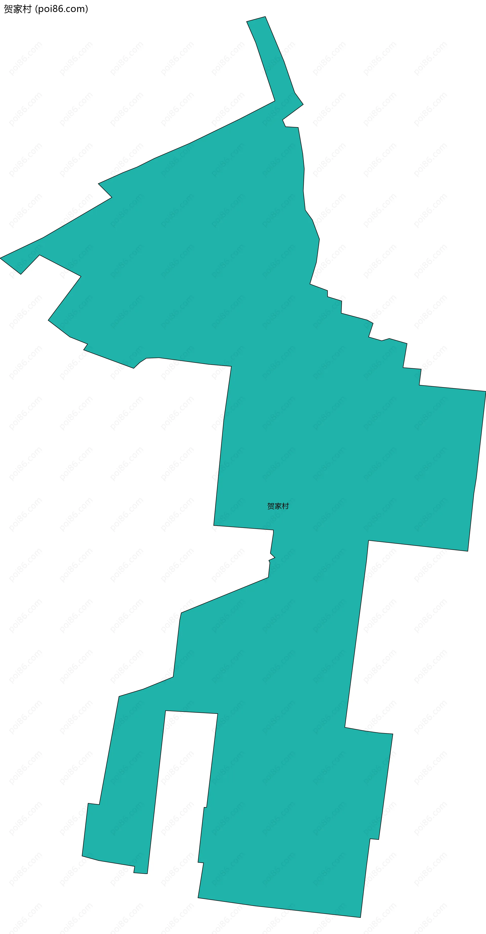 贺家村边界地图