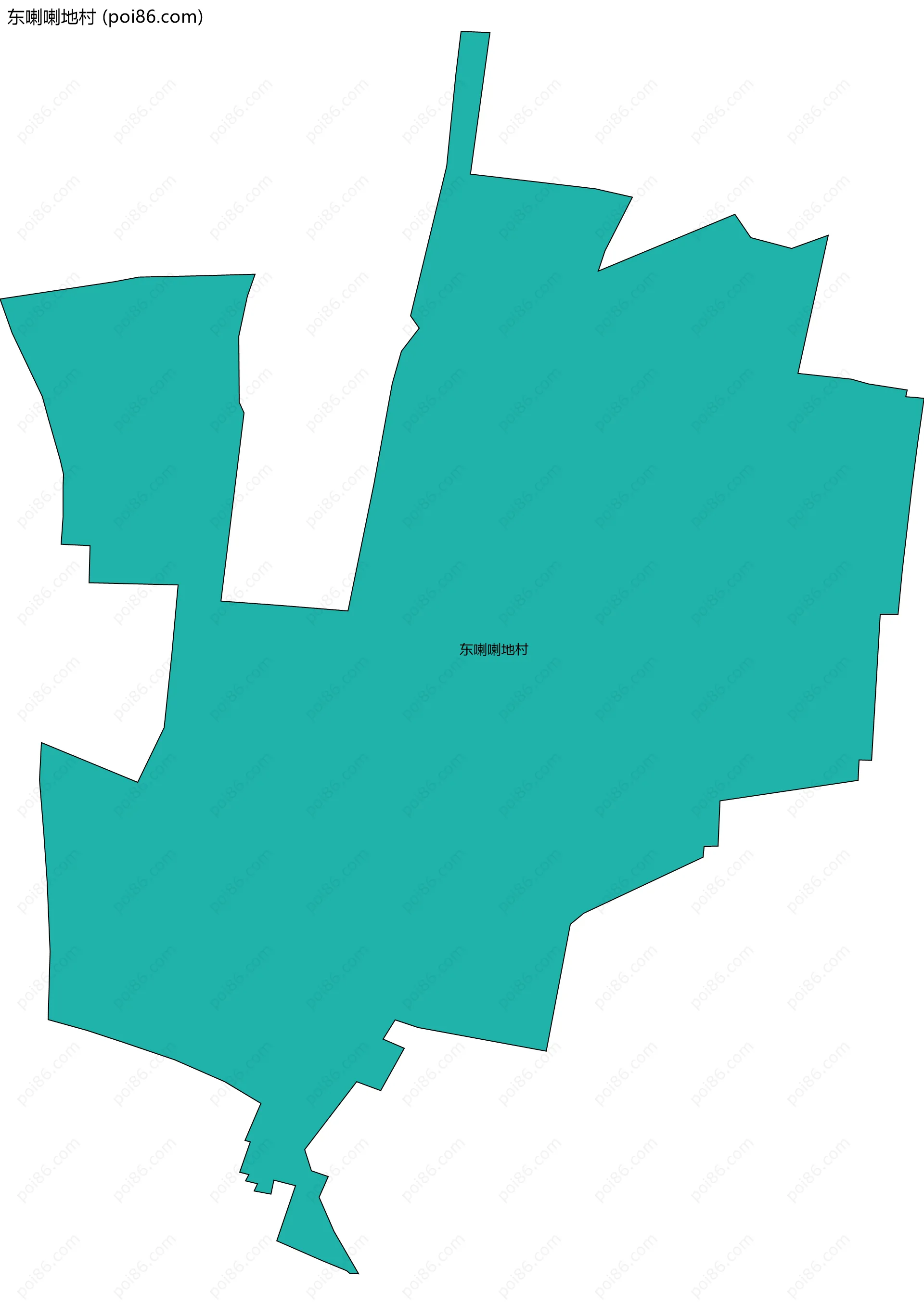 东喇喇地村边界地图