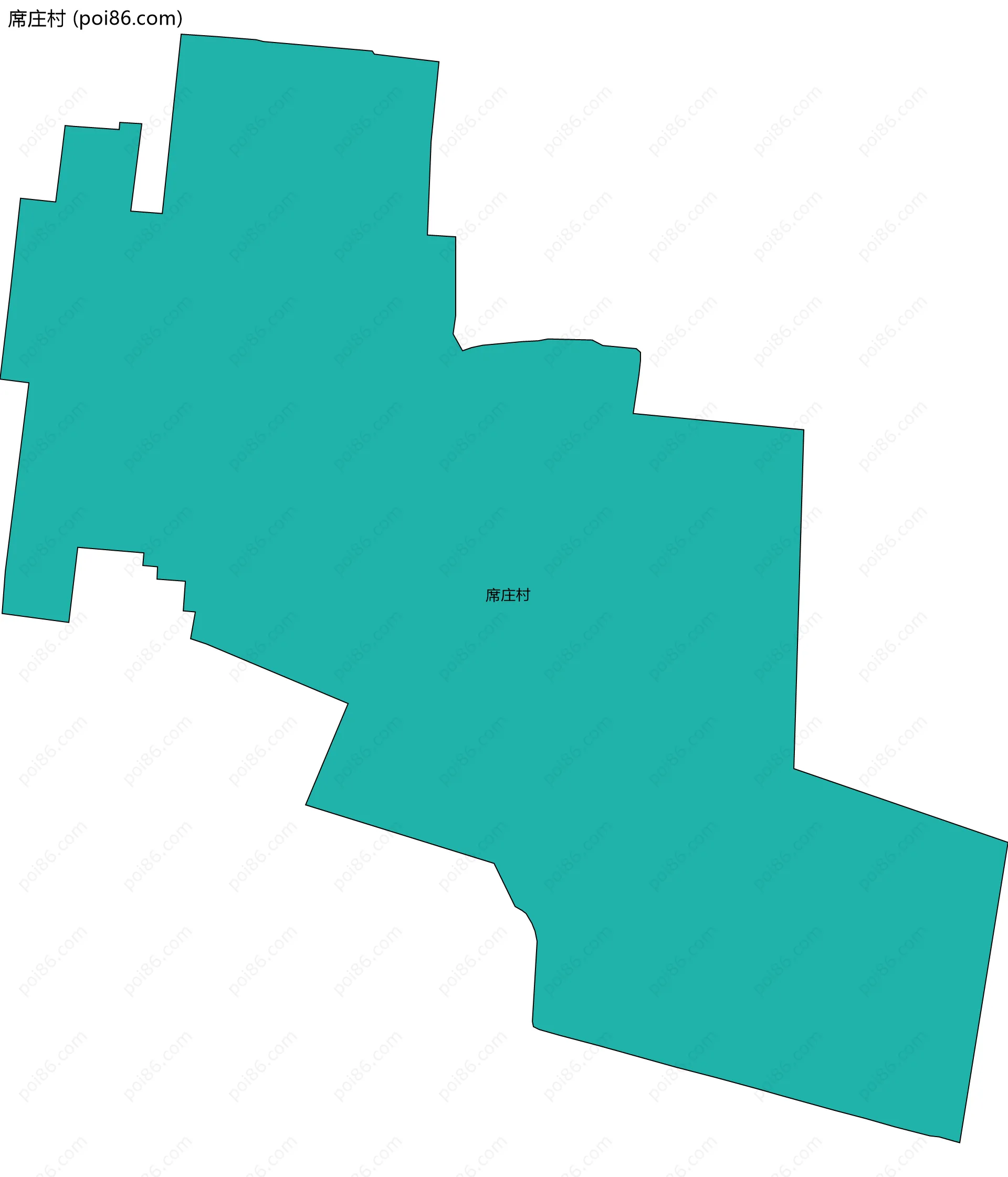 席庄村边界地图