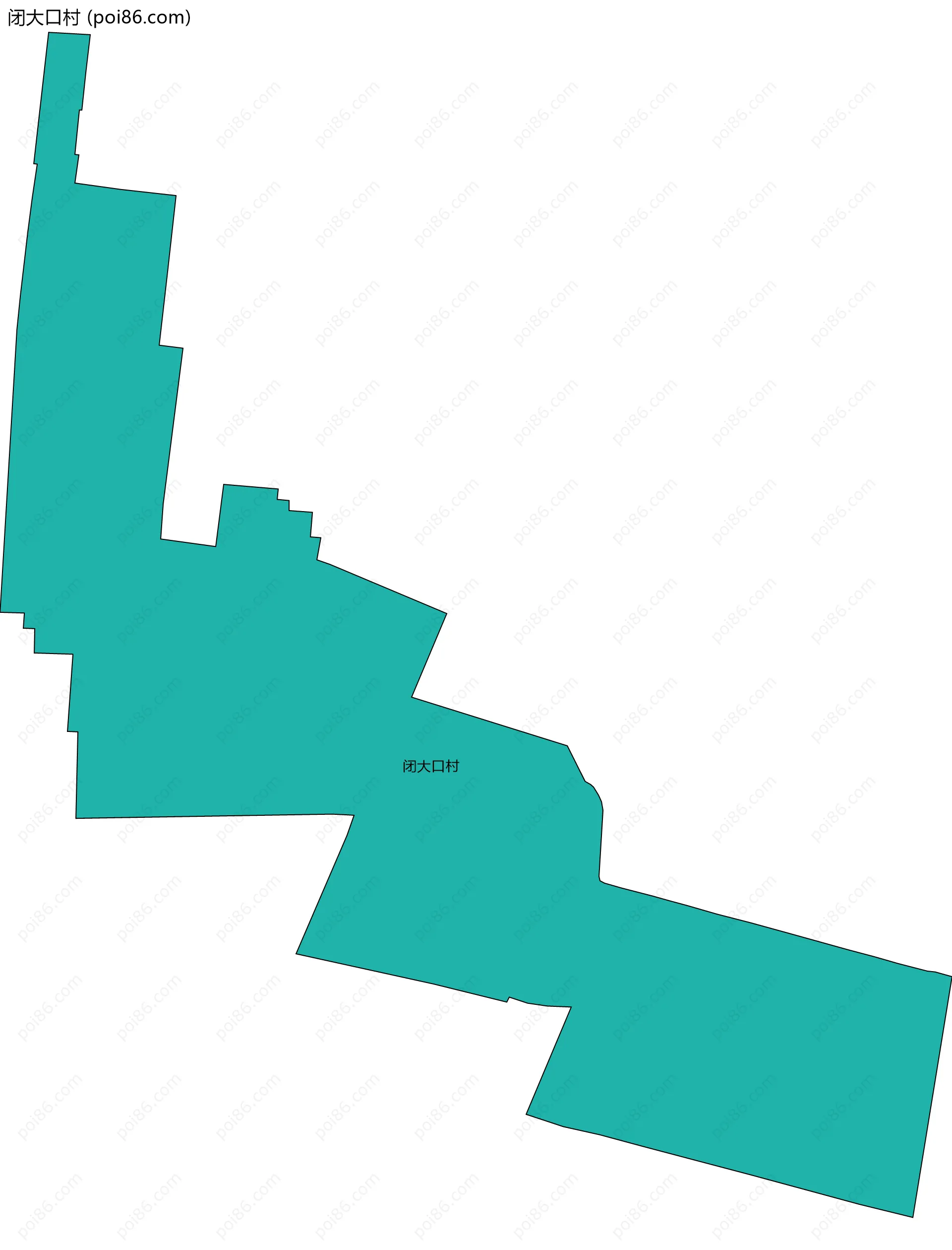 闭大口村边界地图