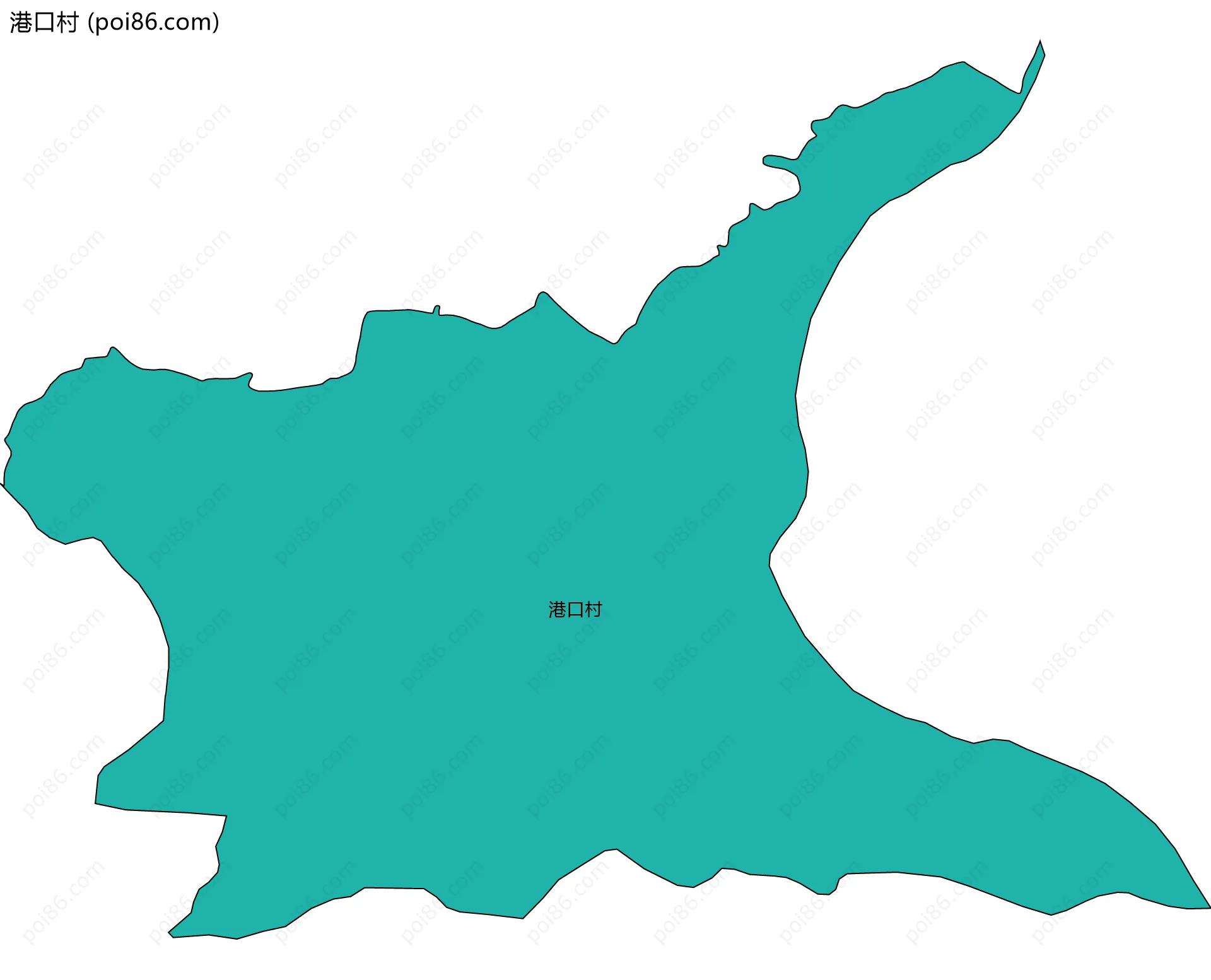港口村边界地图