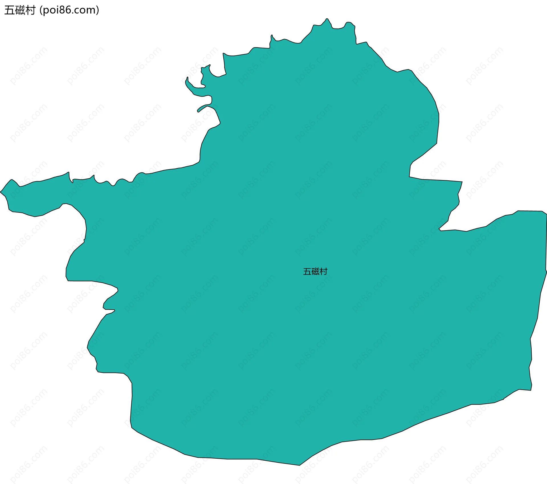 五磁村边界地图