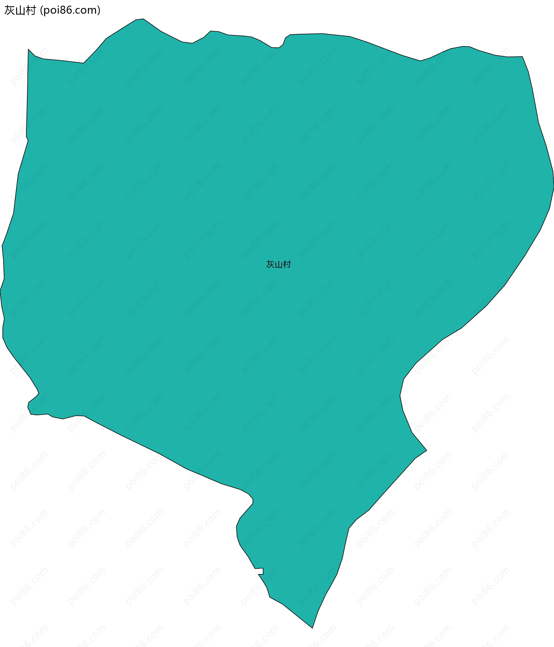 灰山村边界地图