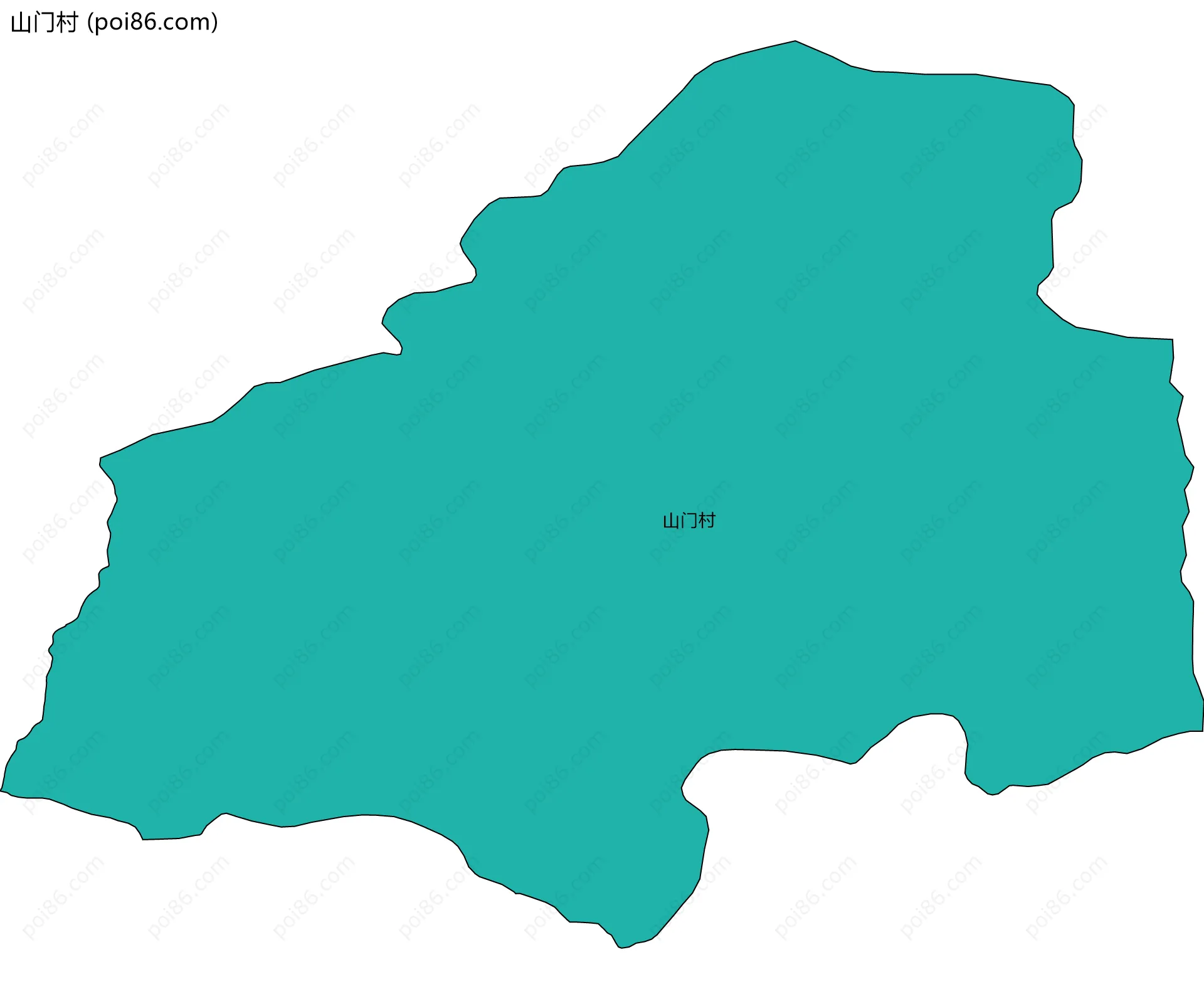 山门村边界地图