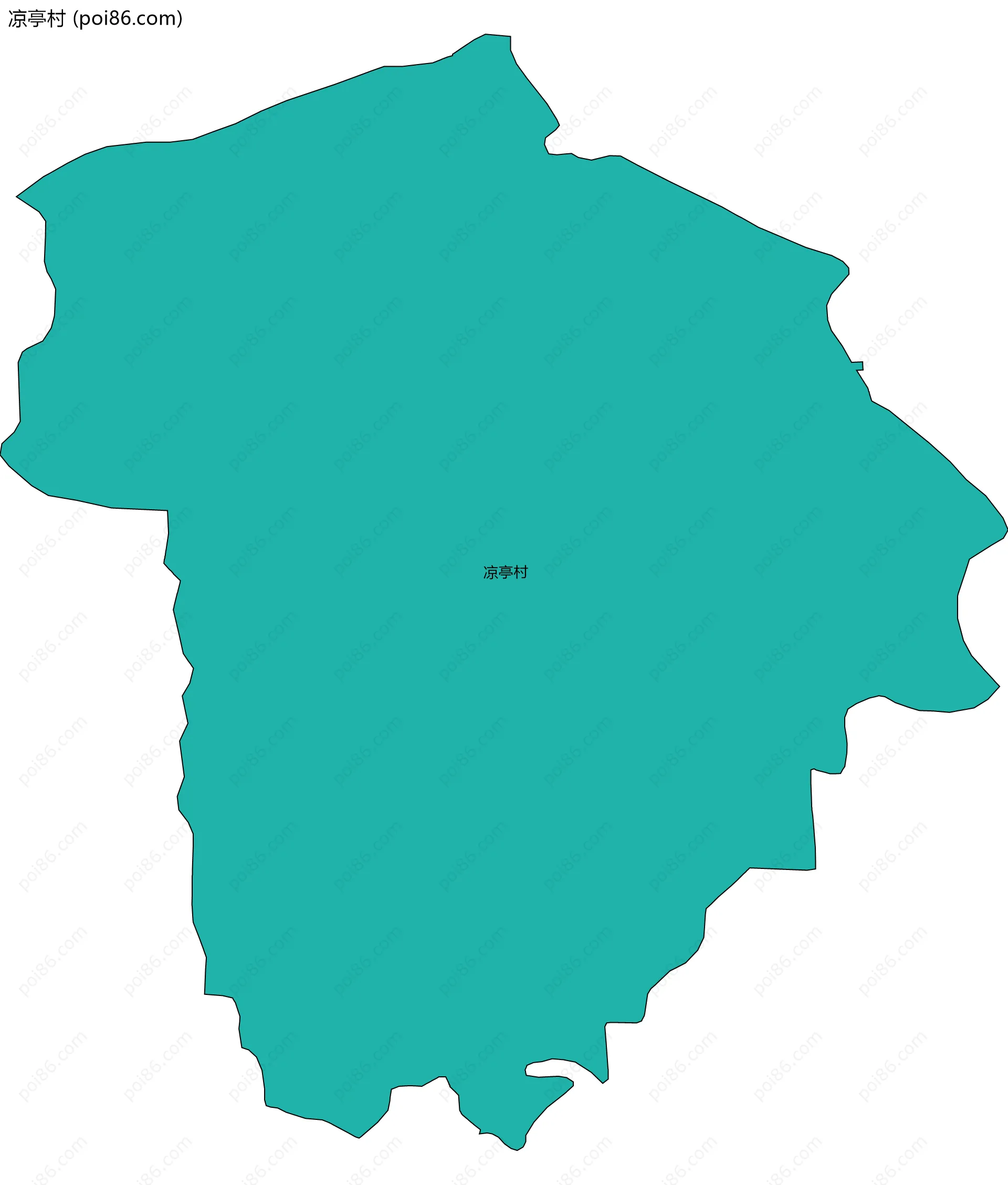 凉亭村边界地图