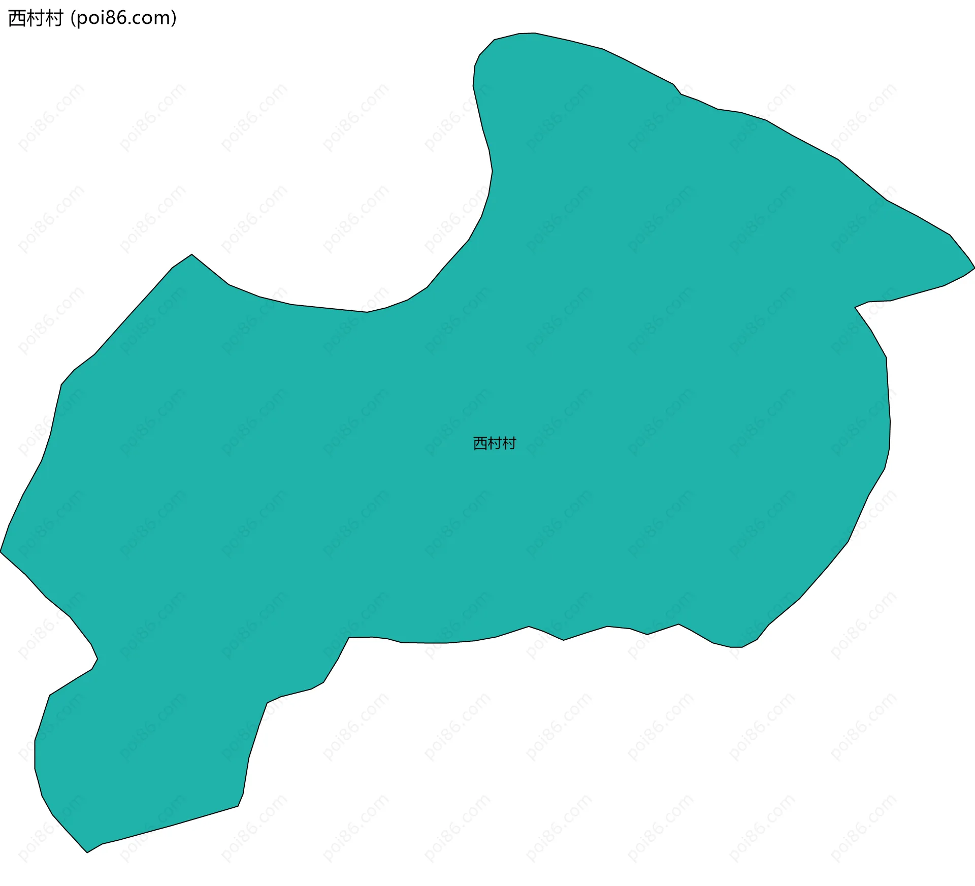 西村村边界地图