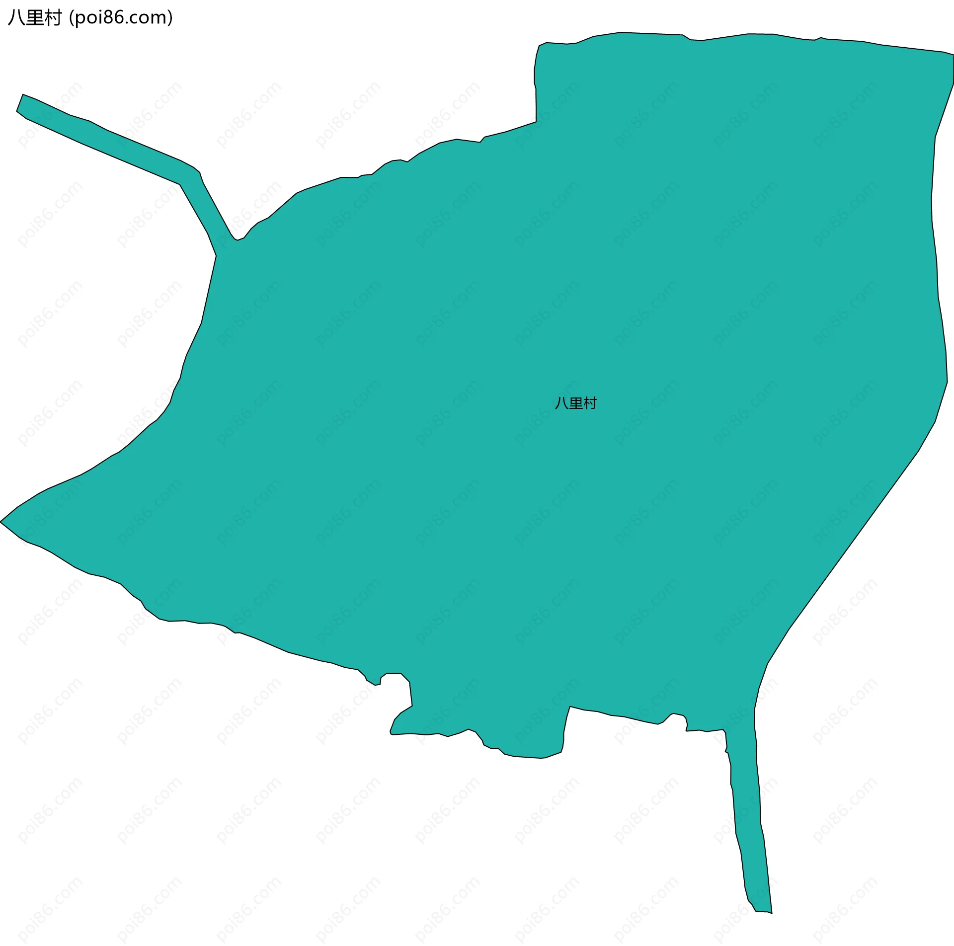 八里村边界地图