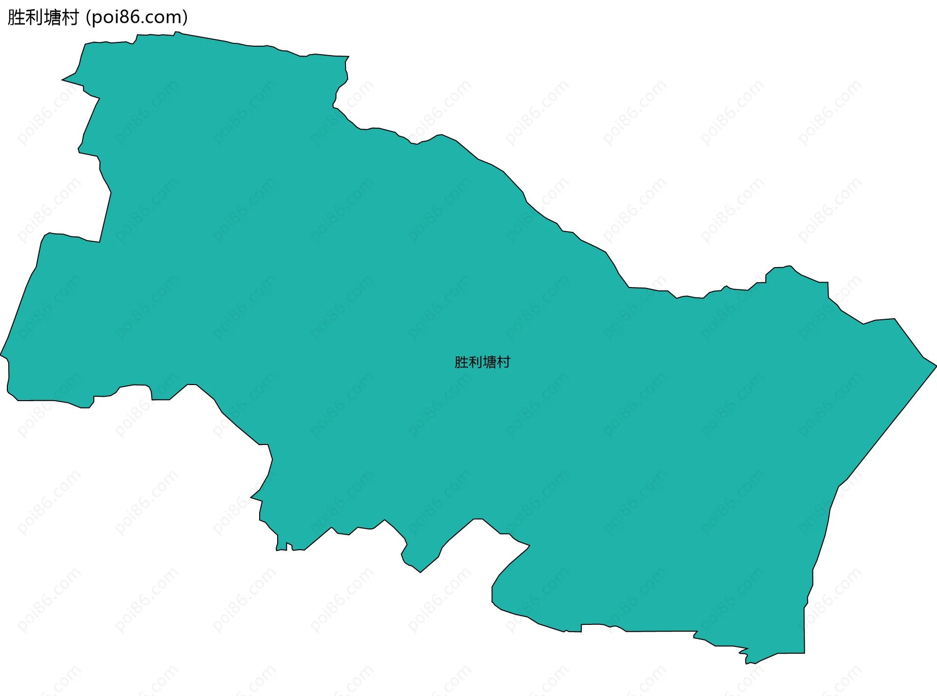 胜利塘村边界地图