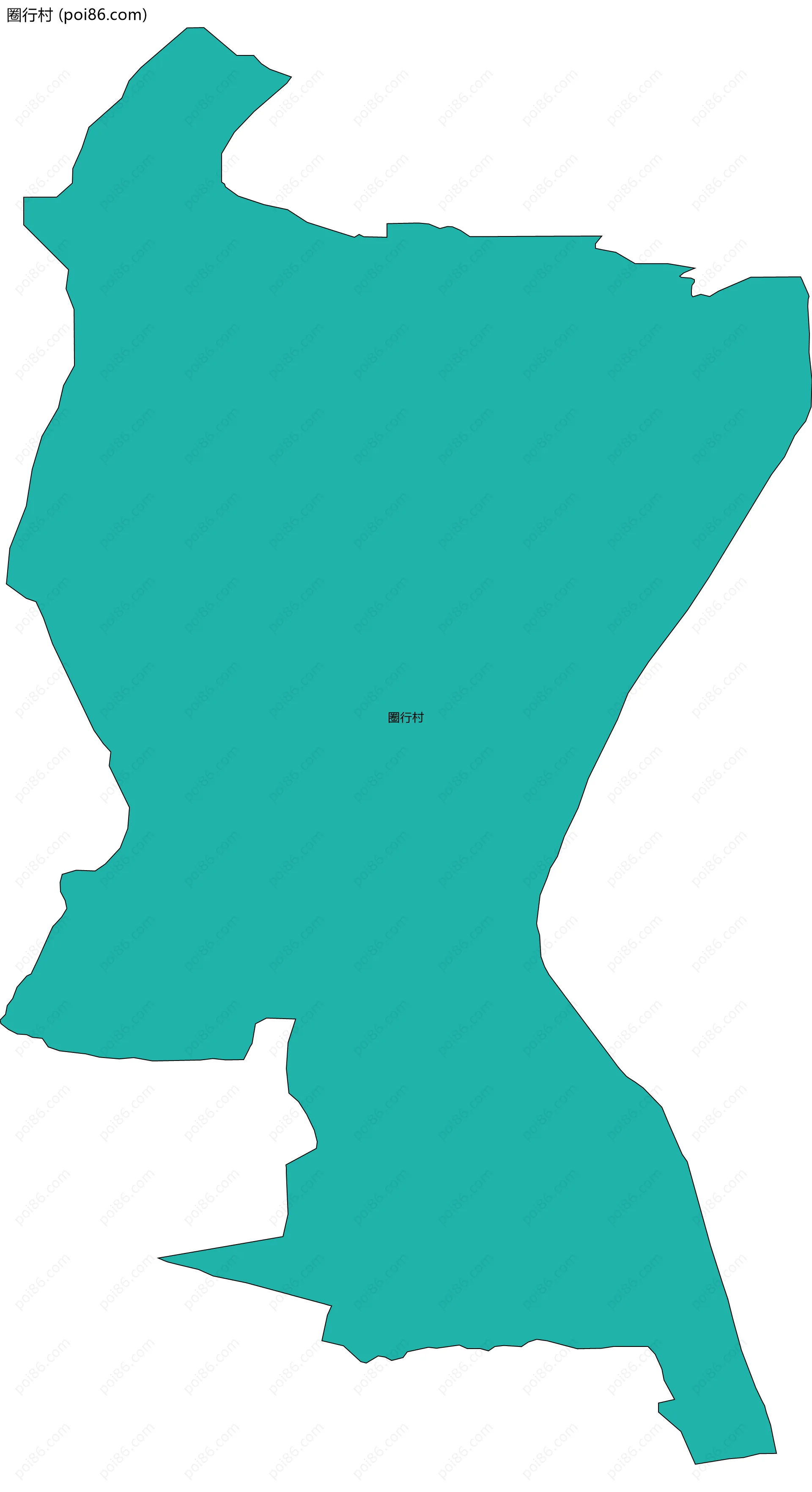 圈行村边界地图