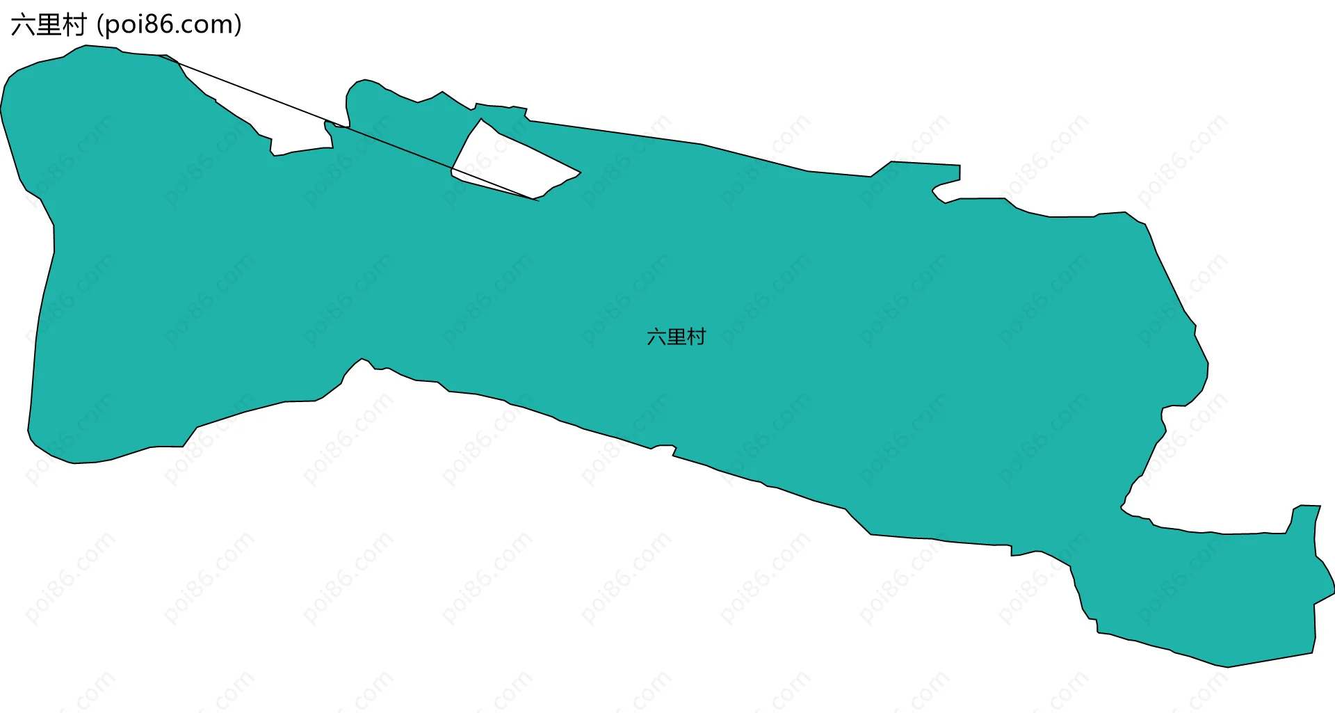 六里村边界地图