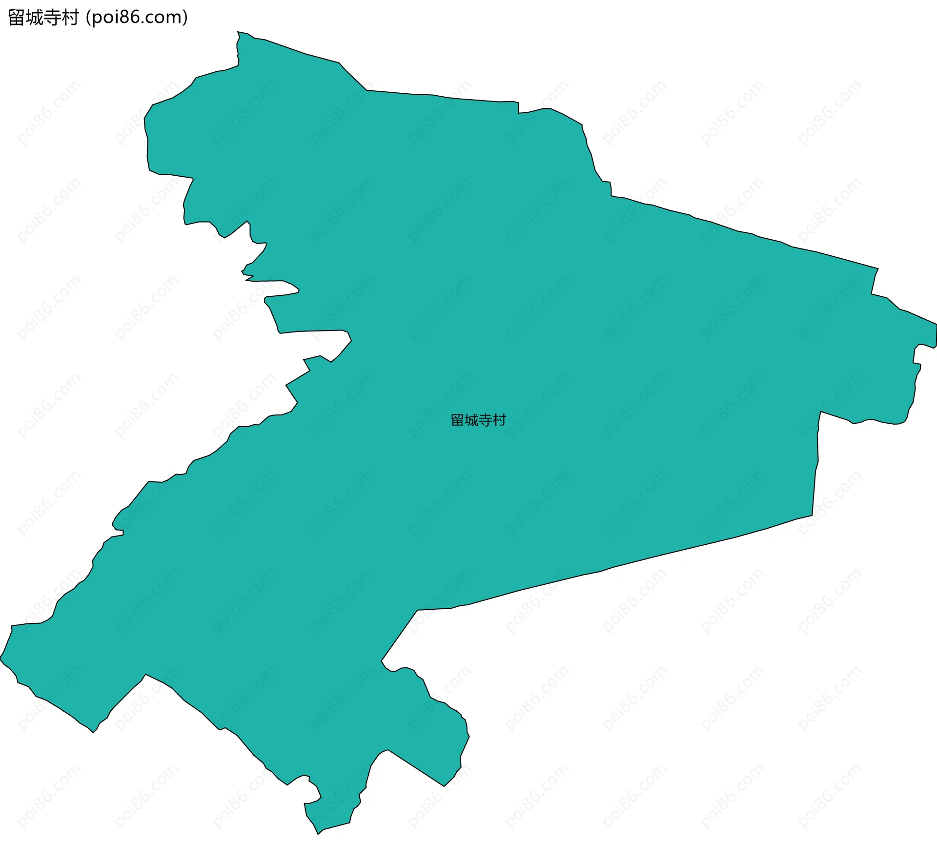留城寺村边界地图